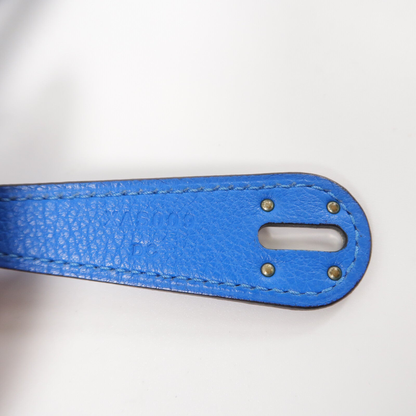 HERMES Evercolor皮革Lindy 30手挽肩背兩用袋Bleu France