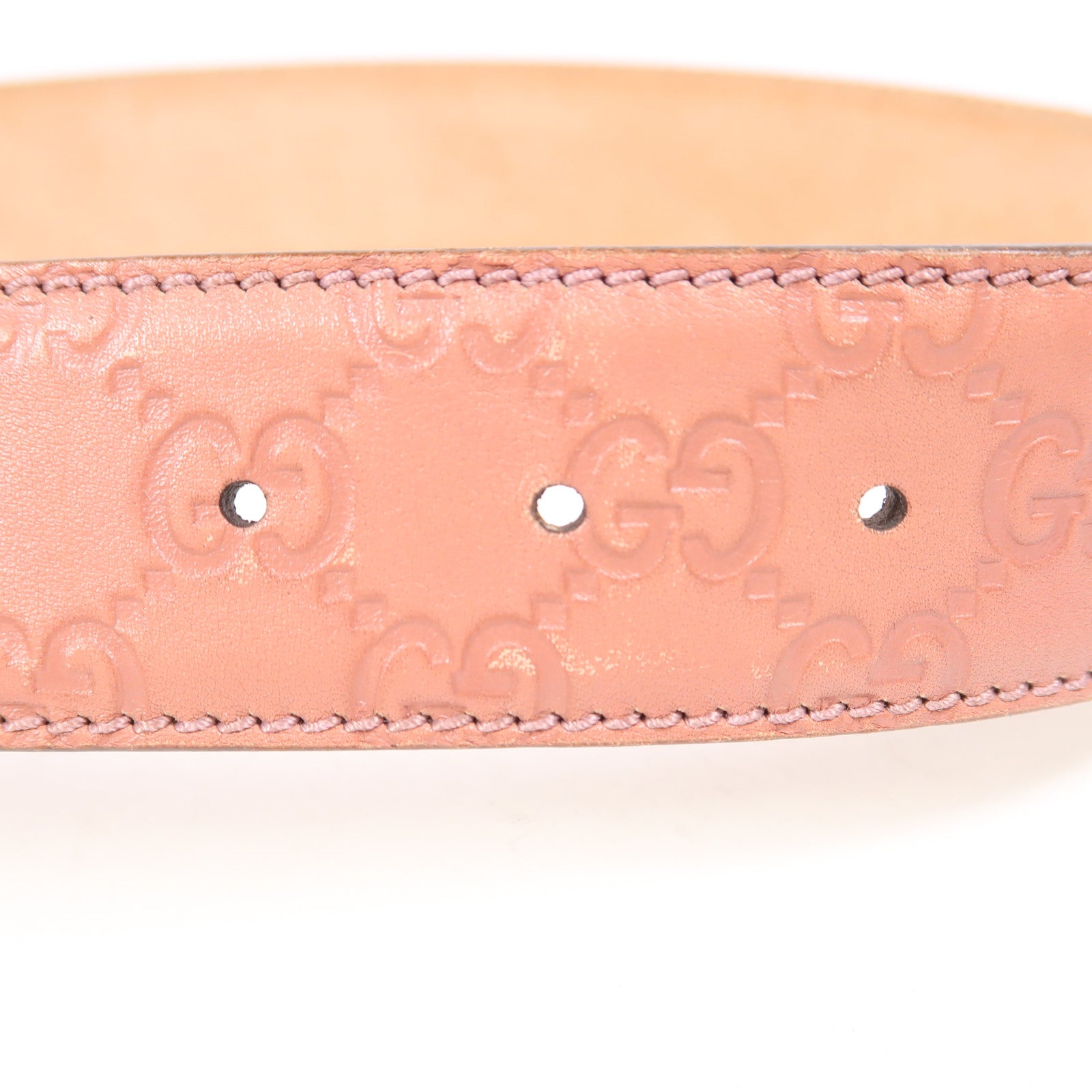 GUCCI 牛皮皮革Belt 85cm銀扣皮帶