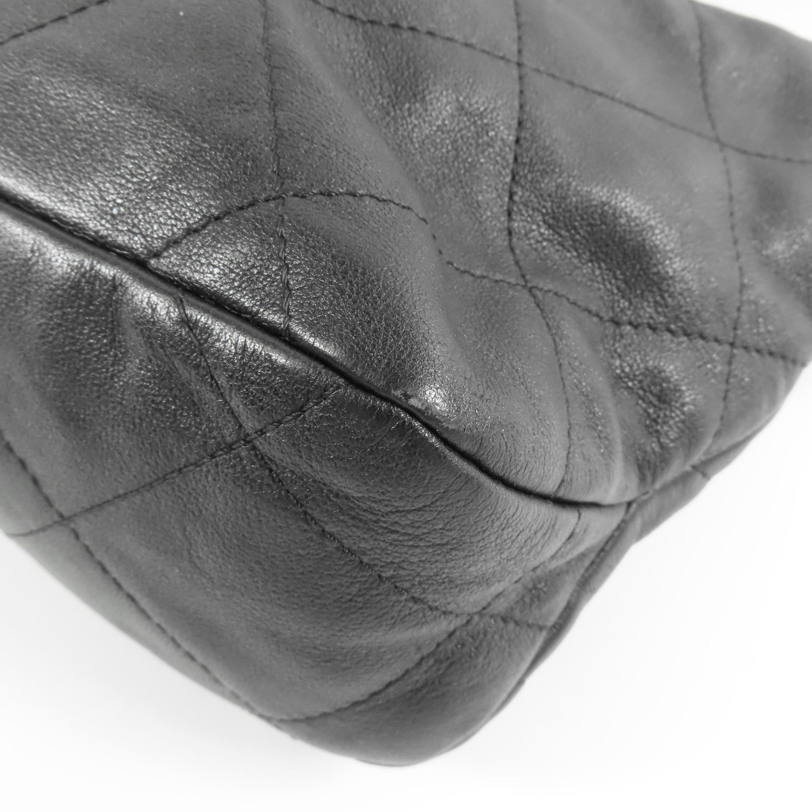 CHANEL 【激減優惠】牛皮皮革Hobo Bag金扣肩背袋