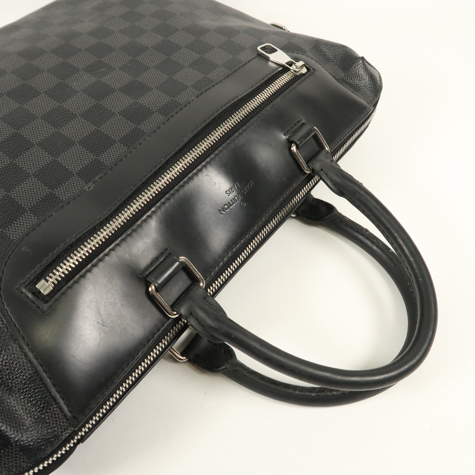 LOUIS VUITTON Damier Porte-Documents Jour銀扣手挽袋
