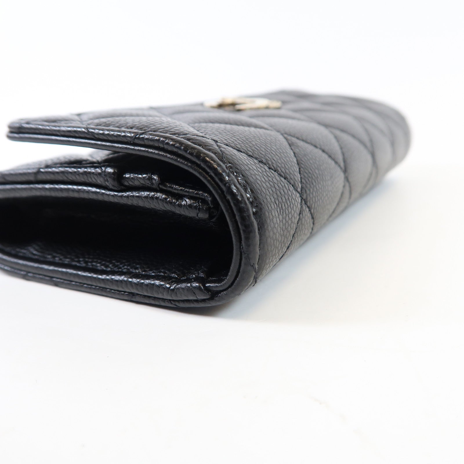 CHANEL 牛皮皮革Wallet金扣長錢包