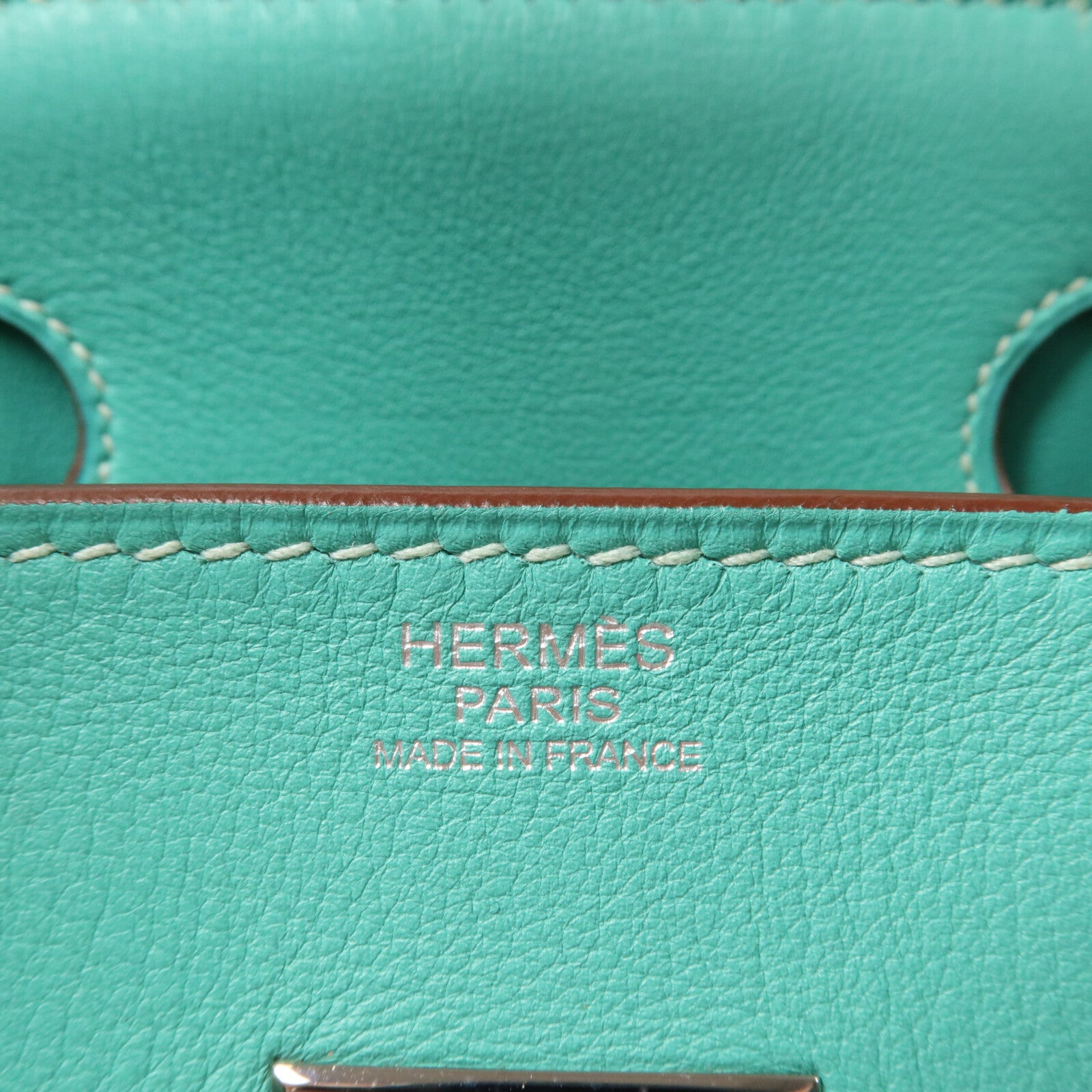 HERMES Swift皮革Birkin 30手挽袋Lagon