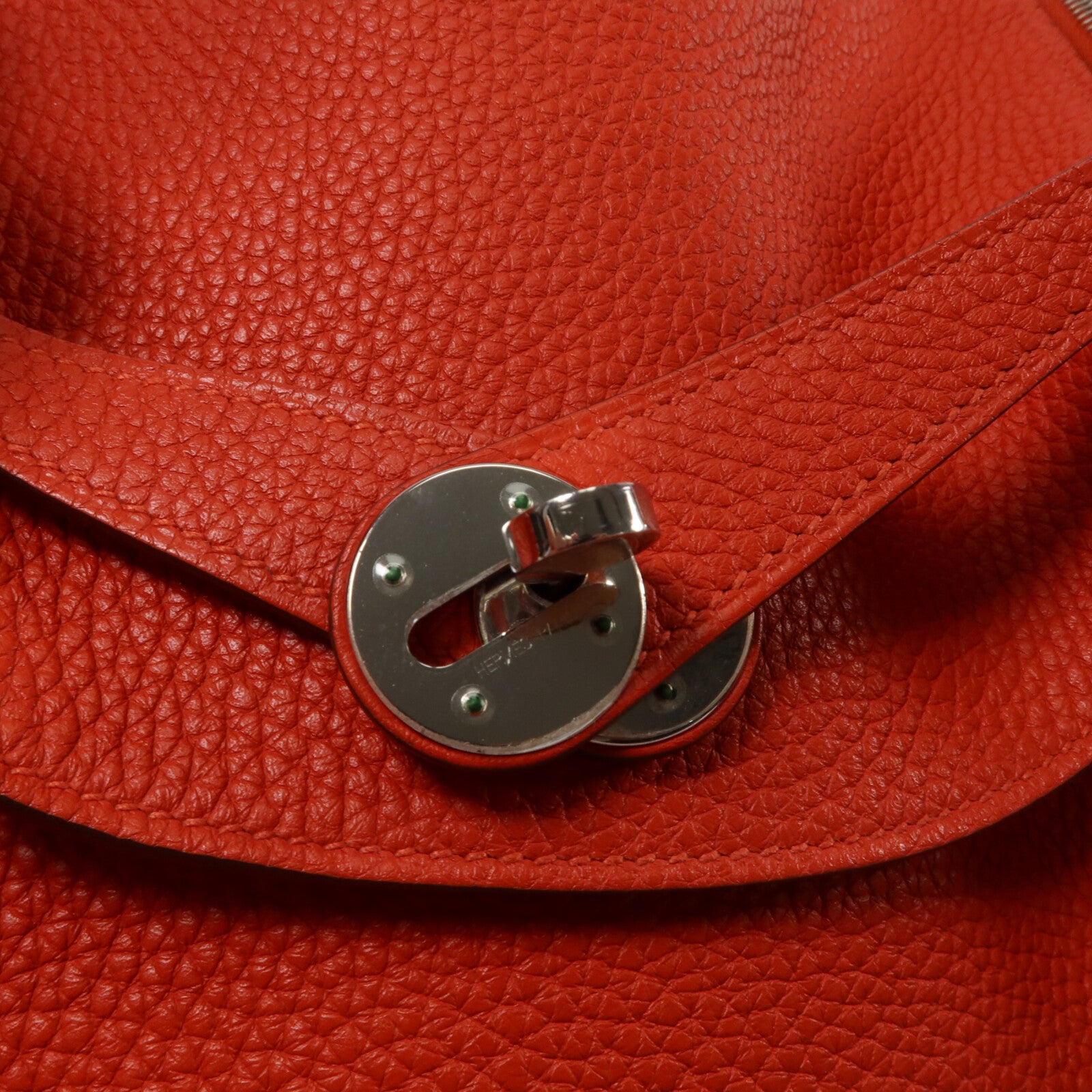 HERMES Clemence皮革Lindy 30手挽肩背兩用袋Rouge Tomato