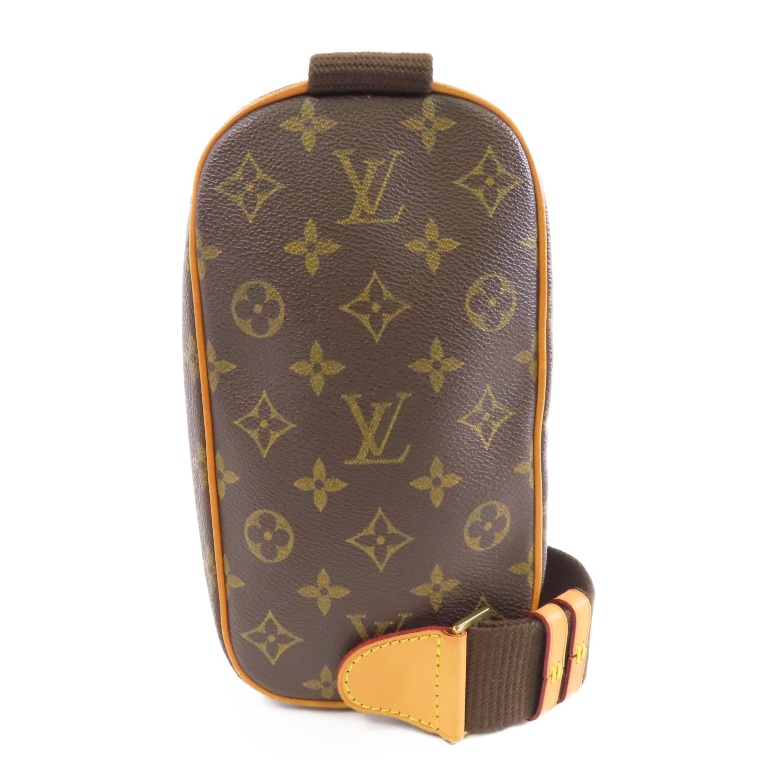 LOUIS VUITTON Monogram Pochette金扣肩背袋啡色