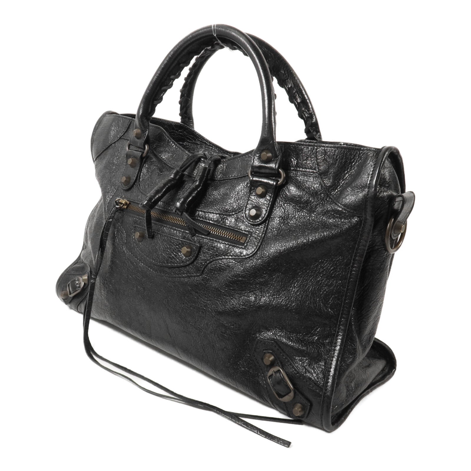 BALENCIAGA 羊皮皮革City手挽肩背兩用袋