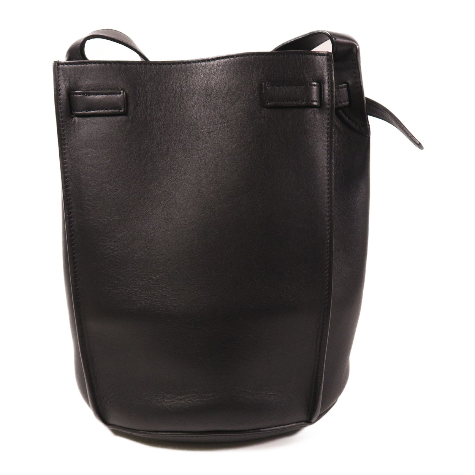 CELINE SHW Big Bag Bucket Shoulder Bag Calfskin Leather Black
