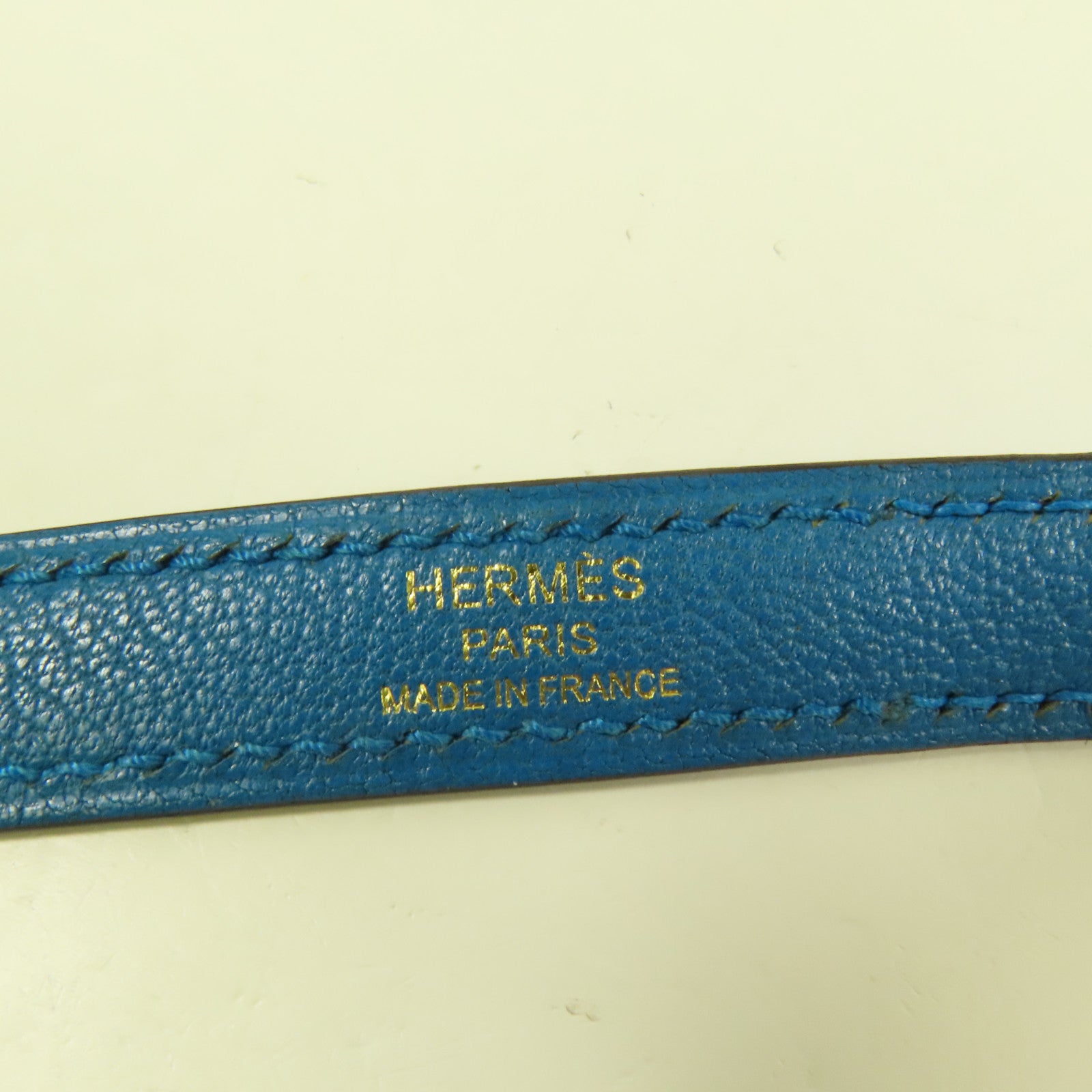 HERMES Chevre皮革Kelly 25金扣手挽肩背兩用袋Blue Zanzibar