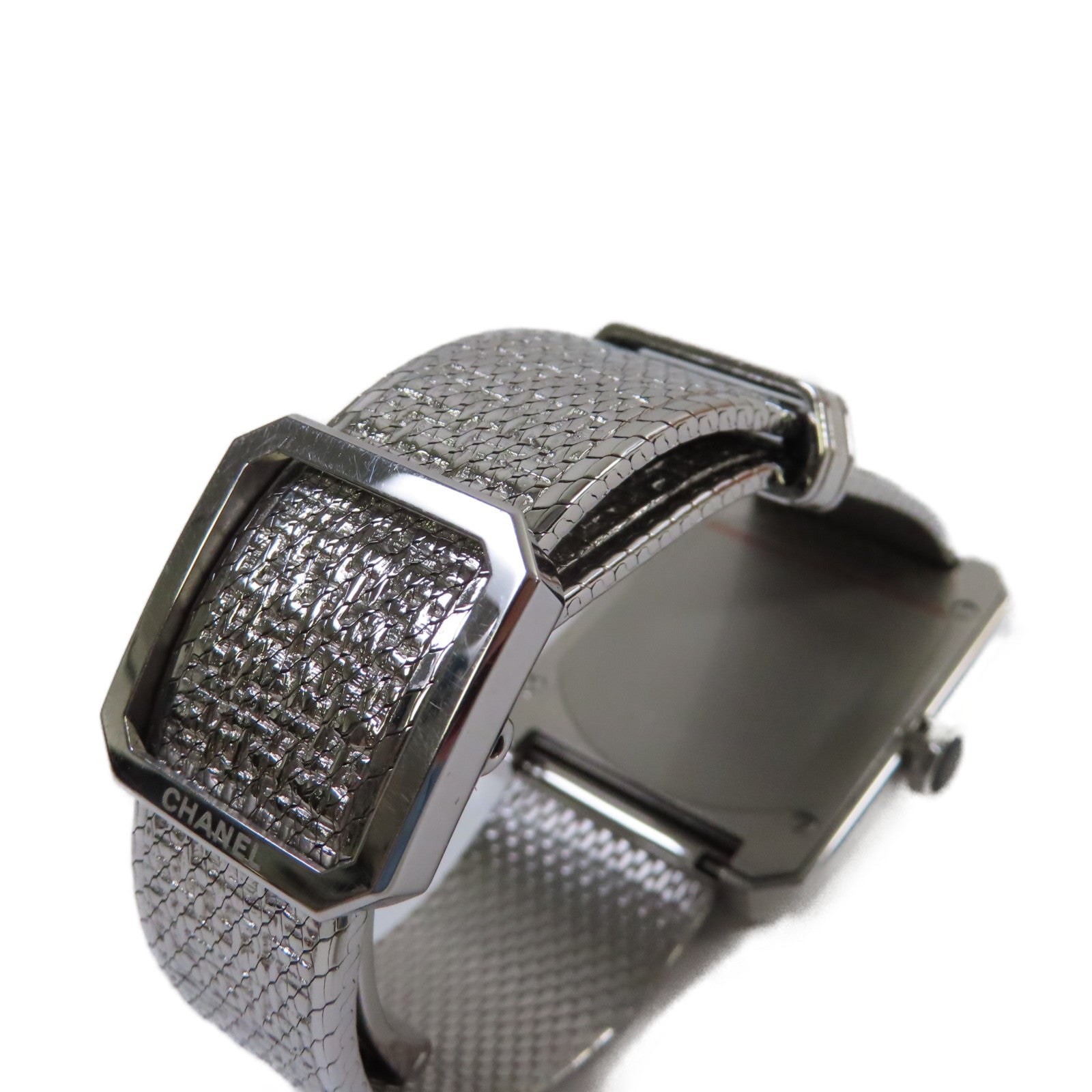 CHANEL Boy.Friend Tweed Watch不鏽鋼石英機芯手錶黑色