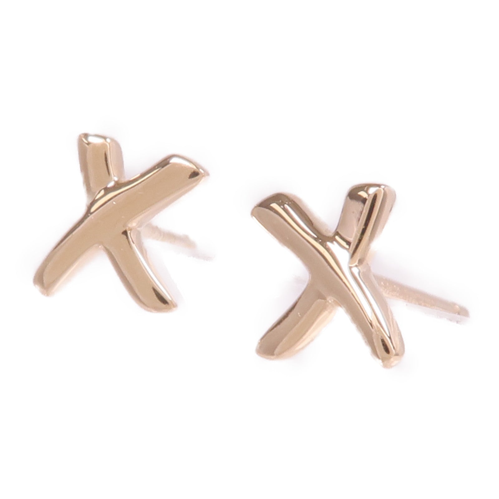 TIFFANY＆CO 18K玫瑰金X Earrings耳環