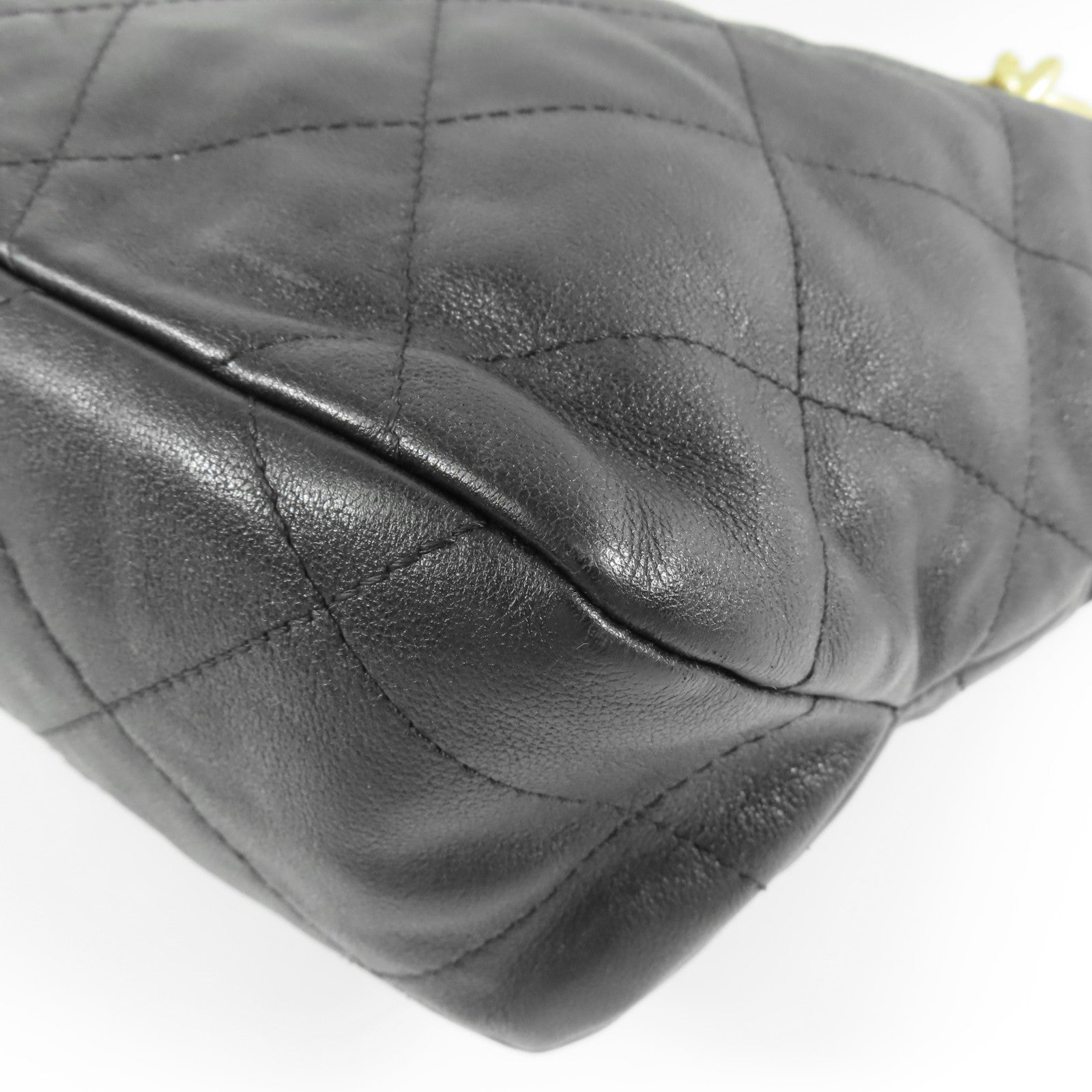 CHANEL 【激減優惠】牛皮皮革Hobo Bag金扣肩背袋