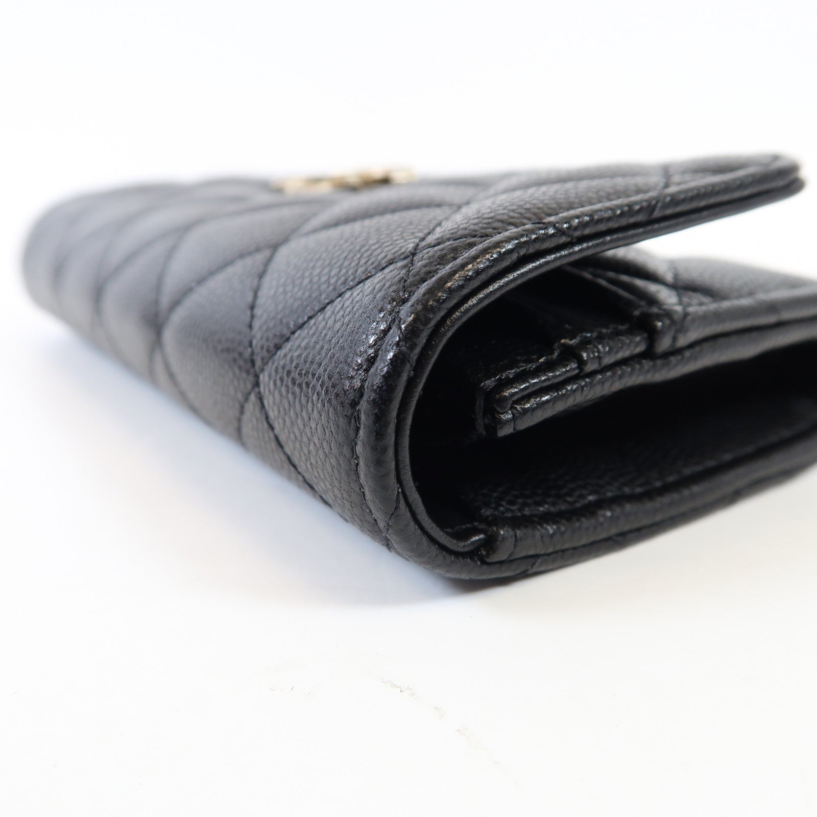 CHANEL 牛皮皮革Wallet金扣長錢包