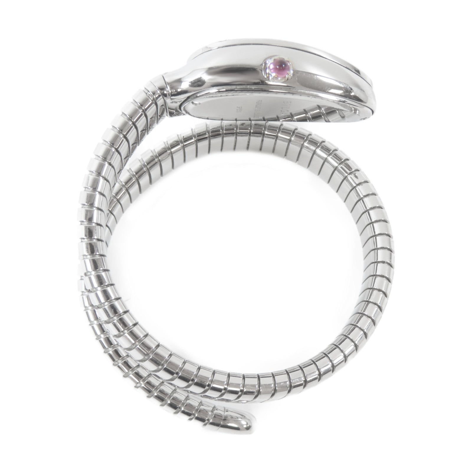BVLGARI Serpenti Tubogas不鏽鋼石英機芯手錶白色