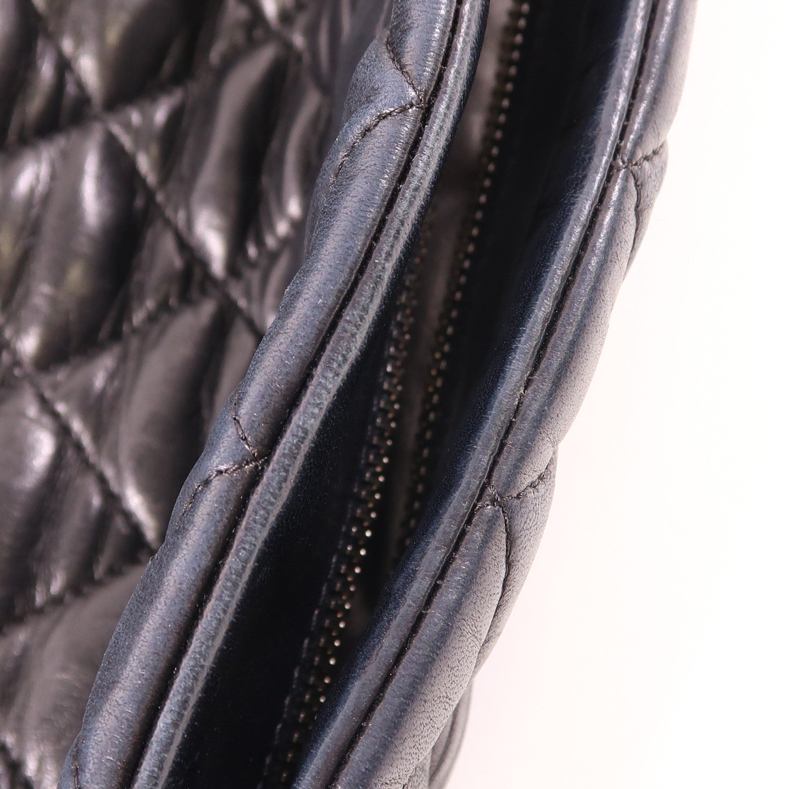 CHANEL CC SHW Chain Shoulder Bag Lambskin Leather Black