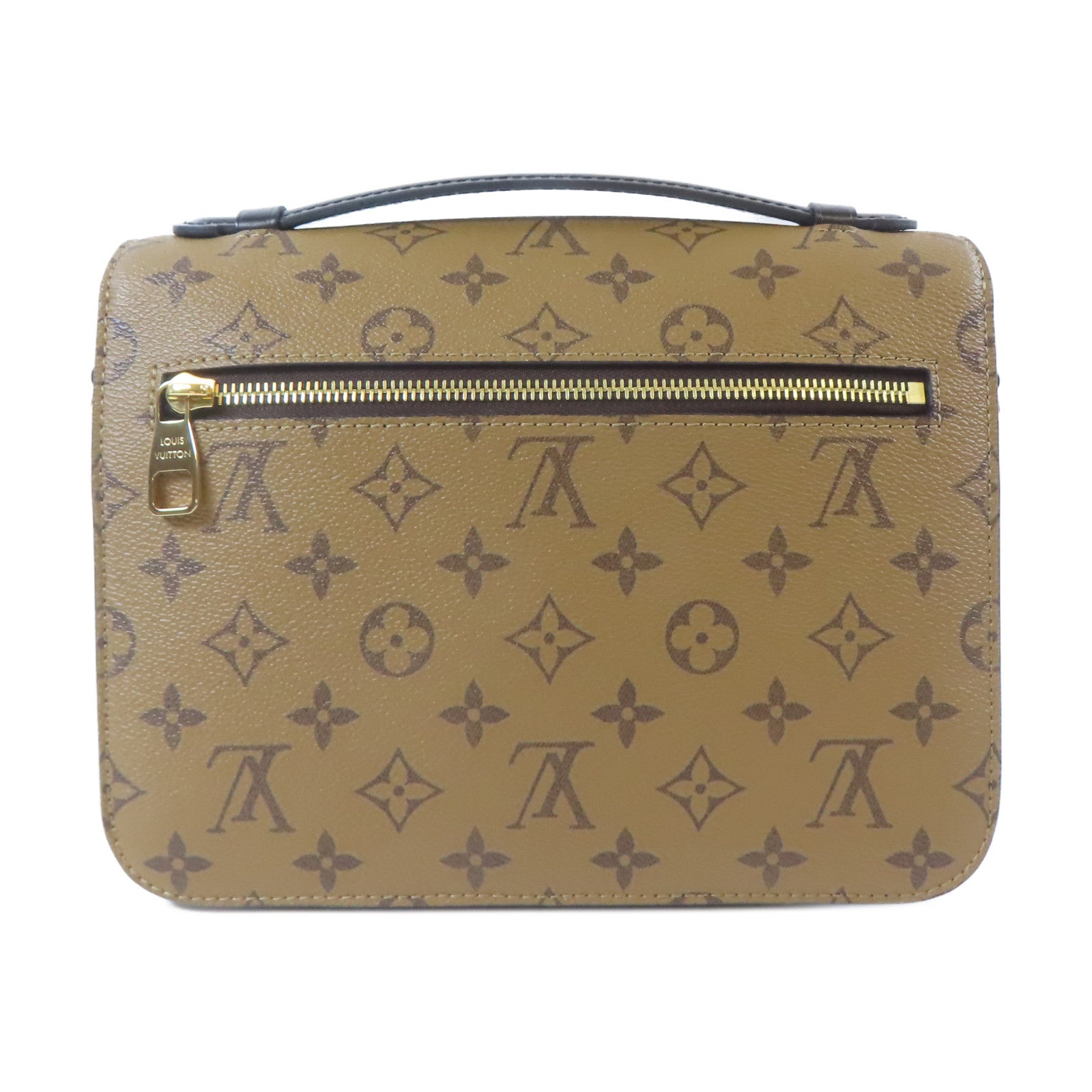 LOUIS VUITTON Monogram Reverse Pochette Métis金扣手挽肩背兩用袋啡色