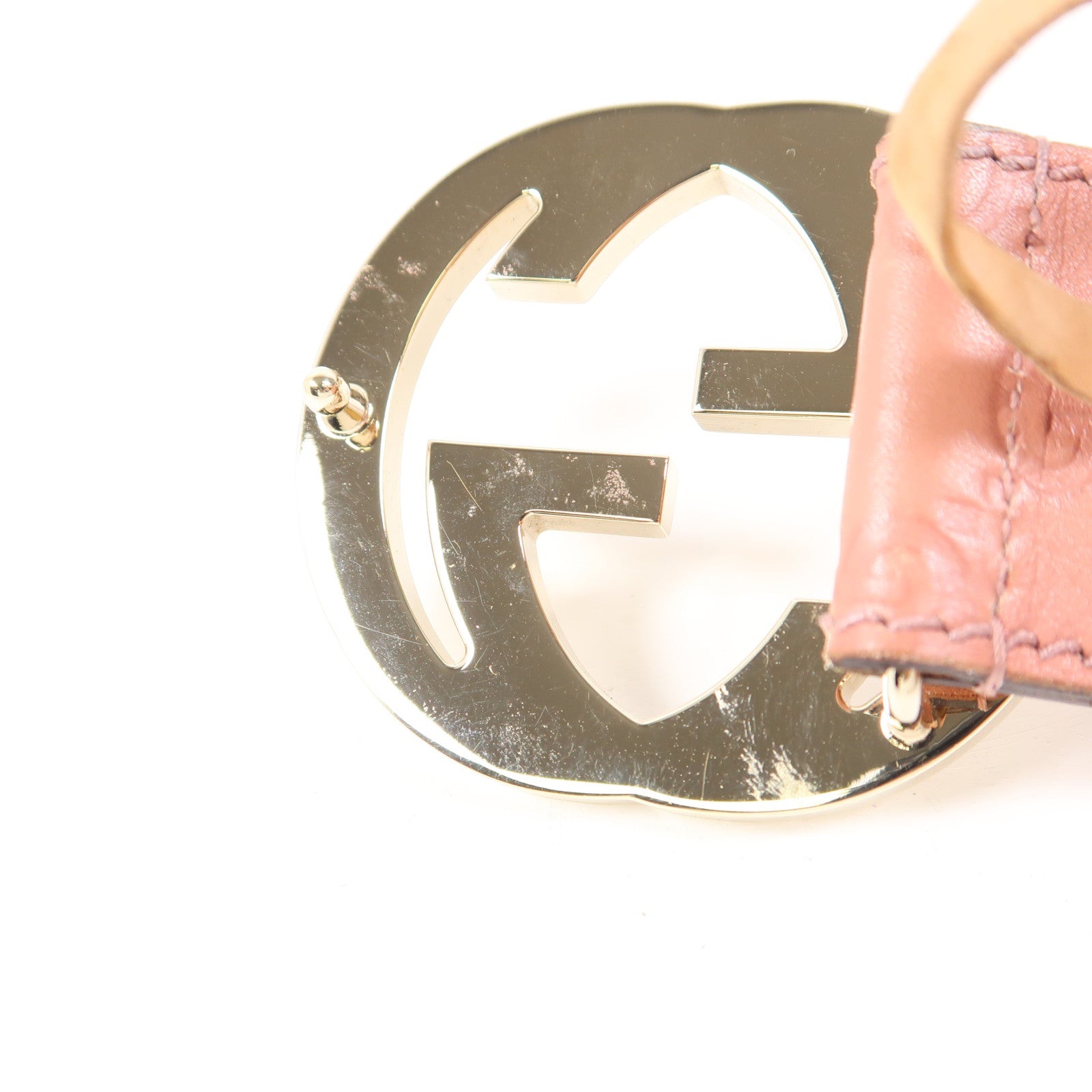 GUCCI 牛皮皮革Belt 85cm銀扣皮帶
