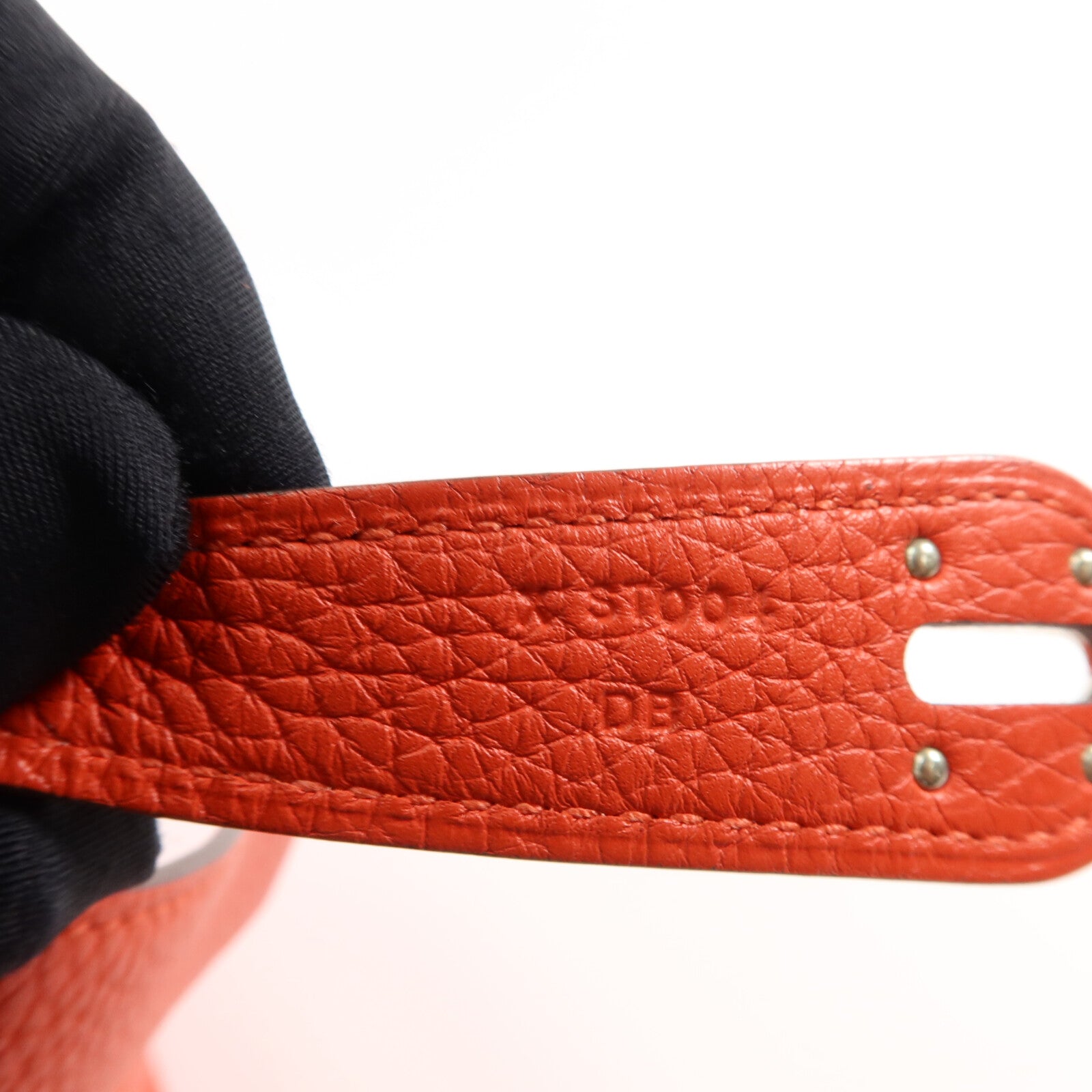 HERMES Clemence皮革Lindy 30手挽肩背兩用袋Rouge Tomato