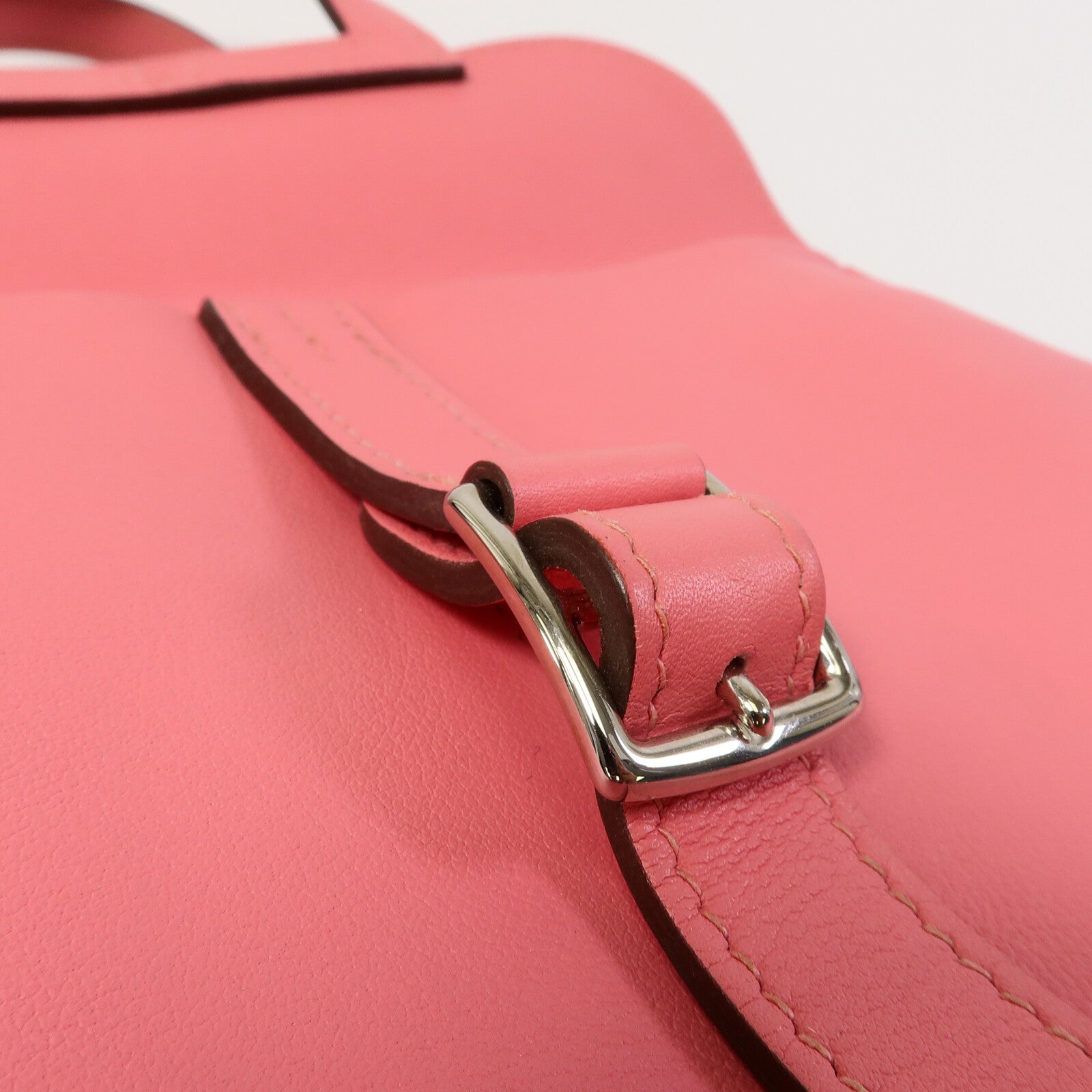 HERMES Swift皮革Mini Halzan手挽肩背兩用袋Rose Azalee