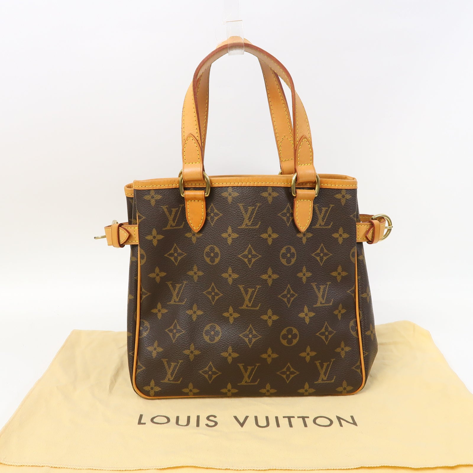LOUIS VUITTON Monogram Batignolles金扣手挽袋啡色