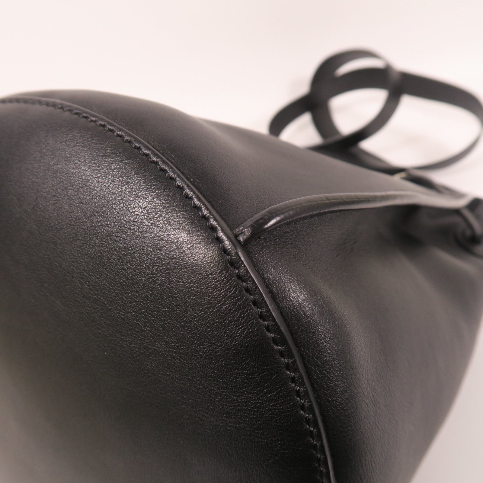 CELINE SHW Big Bag Bucket Shoulder Bag Calfskin Leather Black
