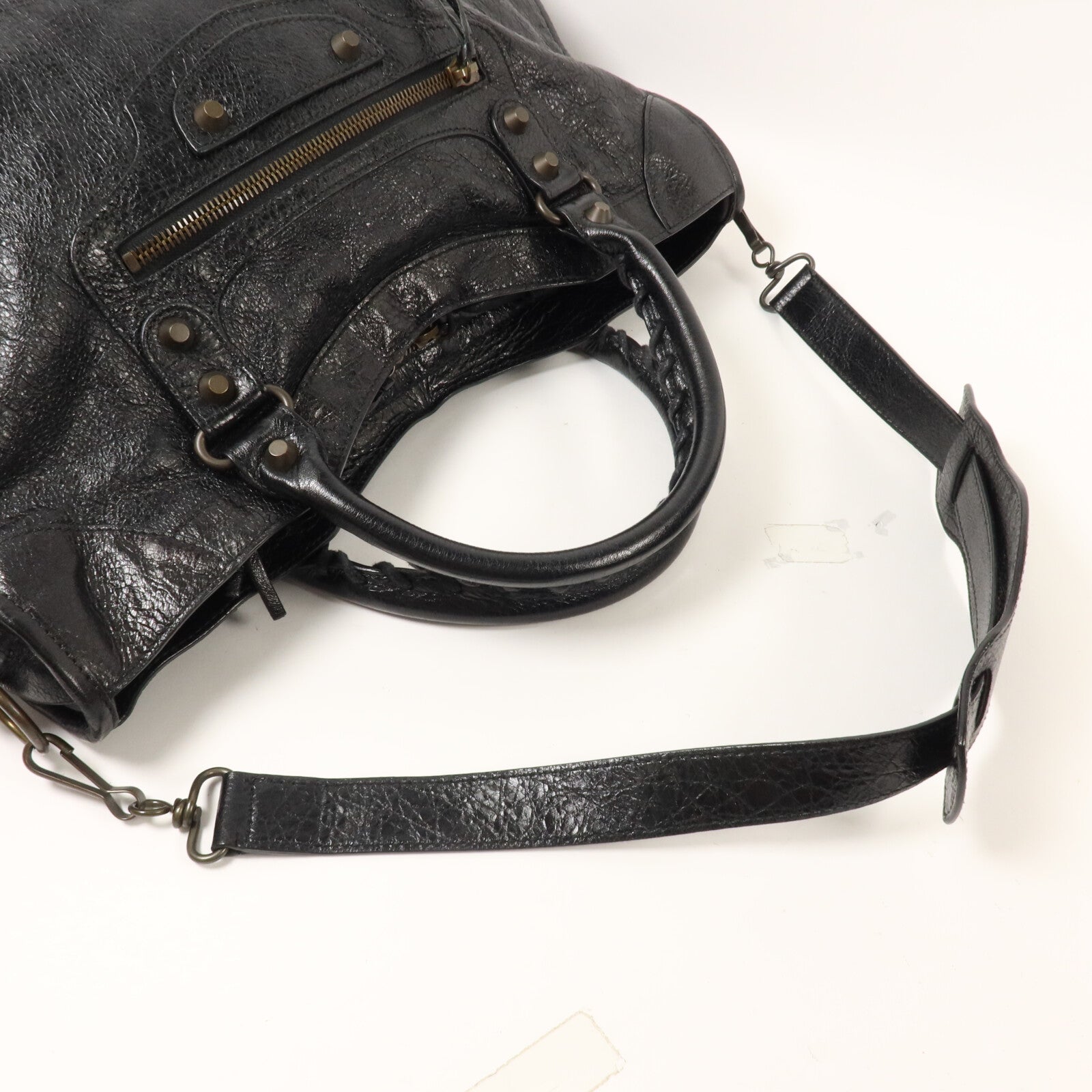 BALENCIAGA 羊皮皮革City手挽肩背兩用袋