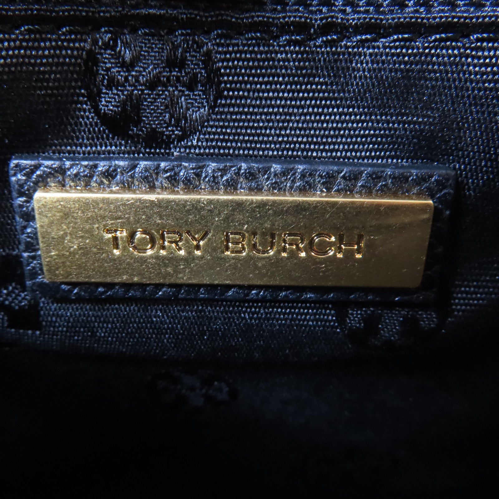 Tory Burch 牛皮皮革Chain Shoulder金扣肩背袋黑色