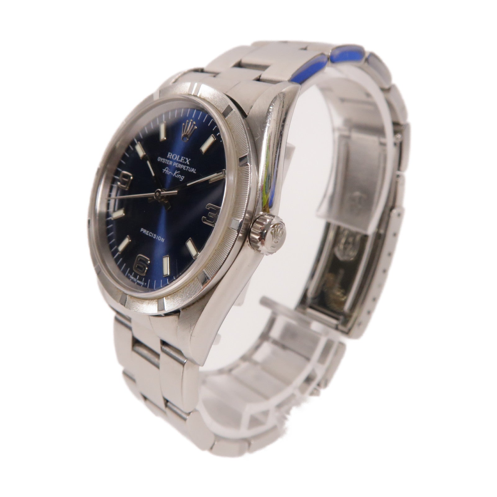 ROLEX Air King不鏽鋼手錶自動機芯深藍色