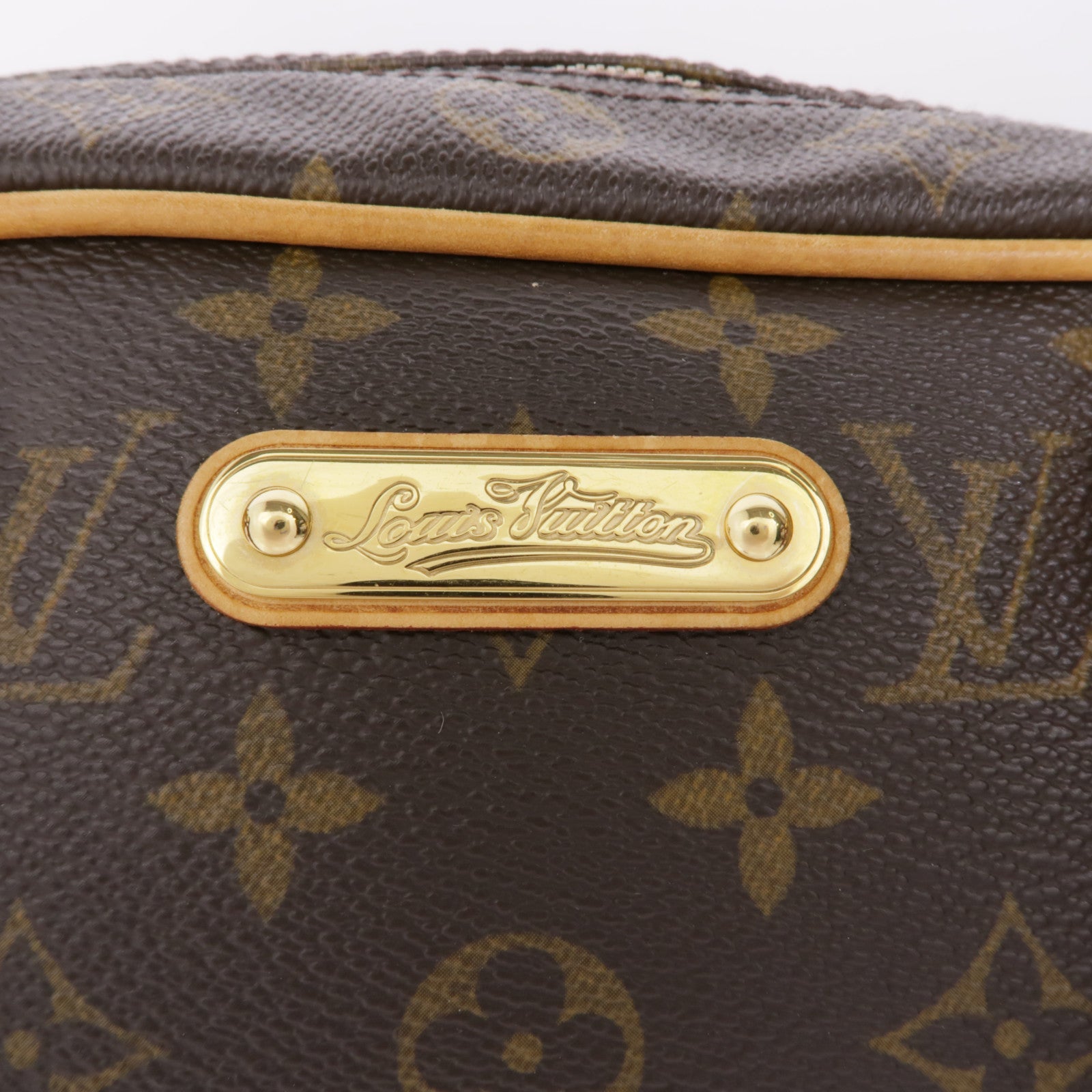LOUIS VUITTON Monogram Montorgueil PM金扣肩背袋棕色