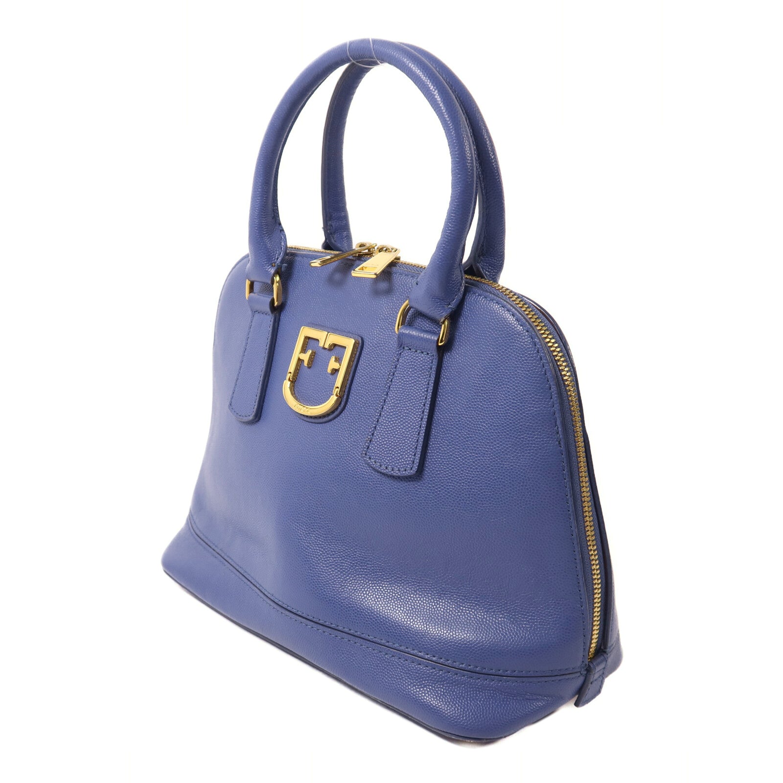 Furla 牛皮皮革2 way Shoulder金扣手挽肩背兩用袋