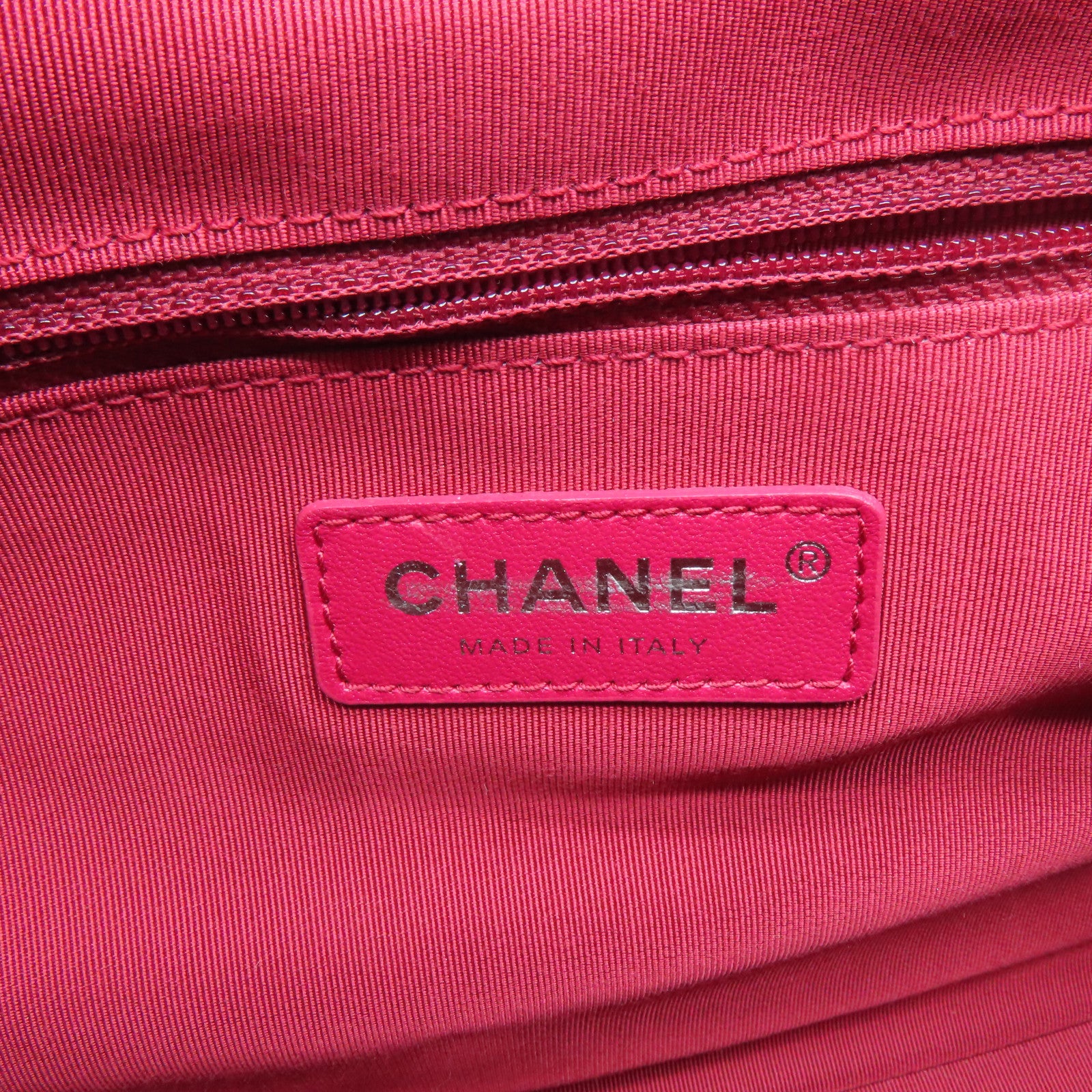 CHANEL 【激減優惠】菱格牛皮皮革Gabrielle Medium金扣鏈帶肩背袋橙色