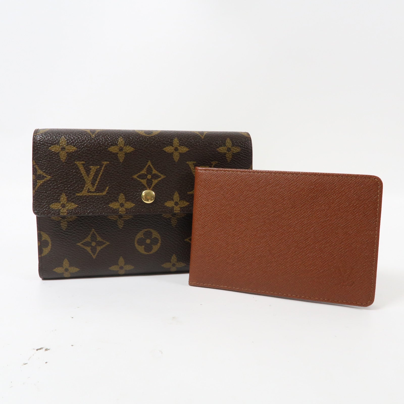 LOUIS VUITTON Monogram Long Wallet金扣錢包啡色