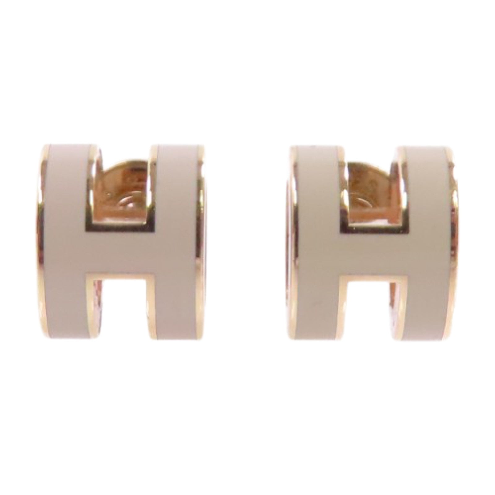 HERMES 金屬/琺瑯Mini Pop H Earrings金扣耳環