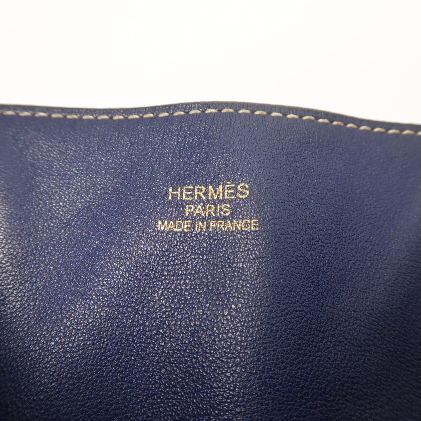 HERMES 【激減優惠】Sikkim皮革Double Sens 28肩背袋/手挽袋Anemone/Bleu Saphir
