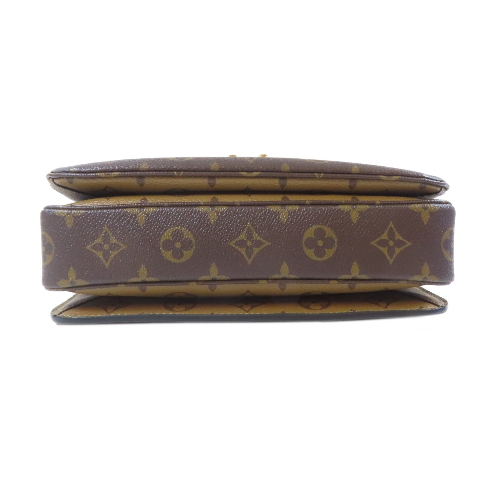 LOUIS VUITTON Monogram Reverse Pochette Métis金扣手挽肩背兩用袋啡色