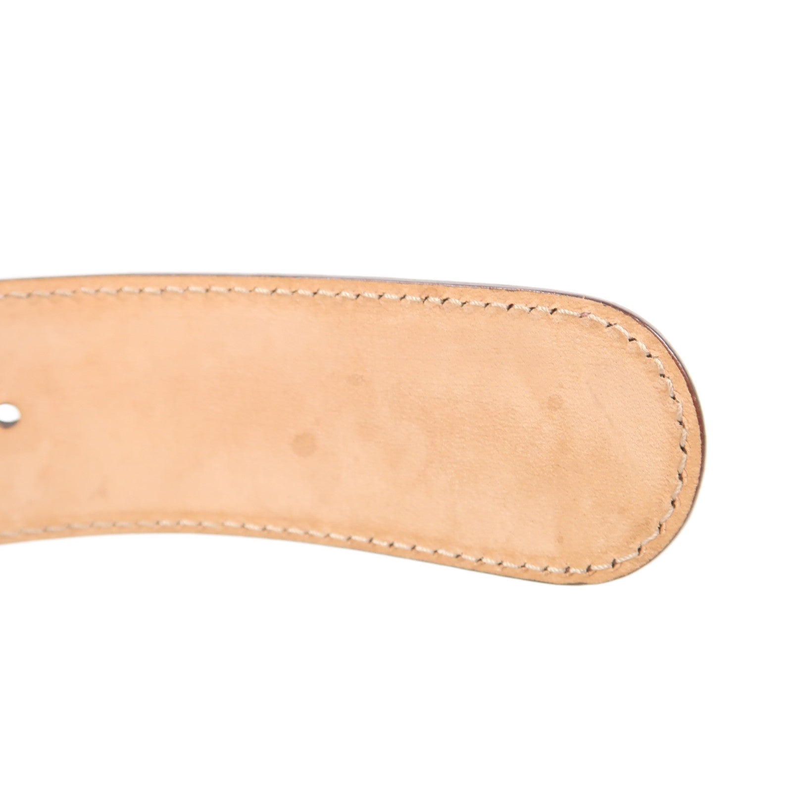 GUCCI 牛皮皮革Belt 85cm銀扣皮帶