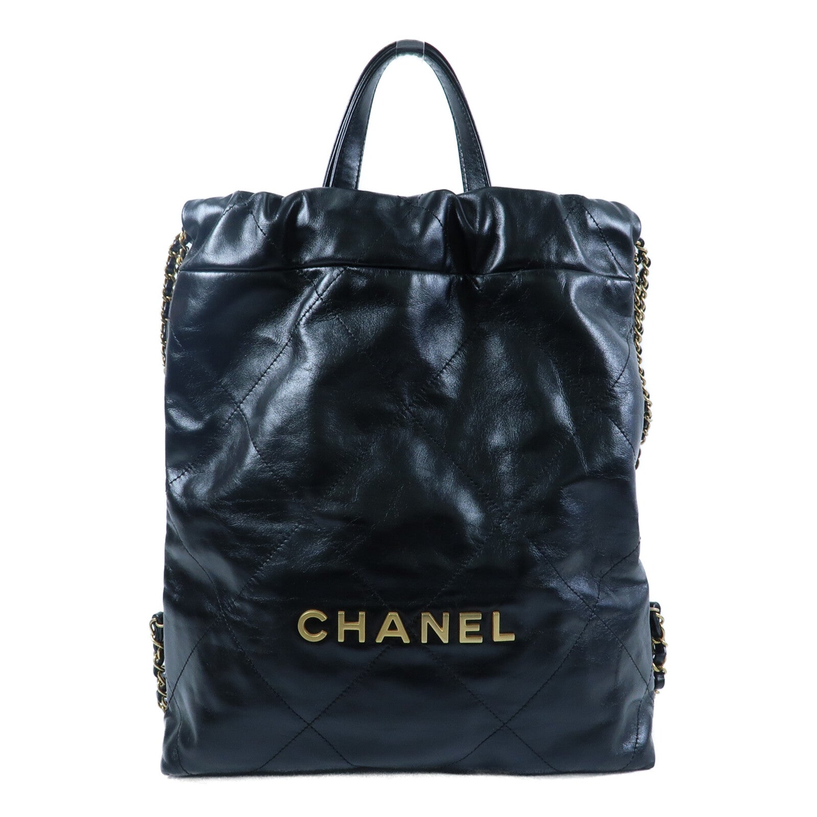 CHANEL 牛皮皮革Chanel 22 Backpack鏈帶背包