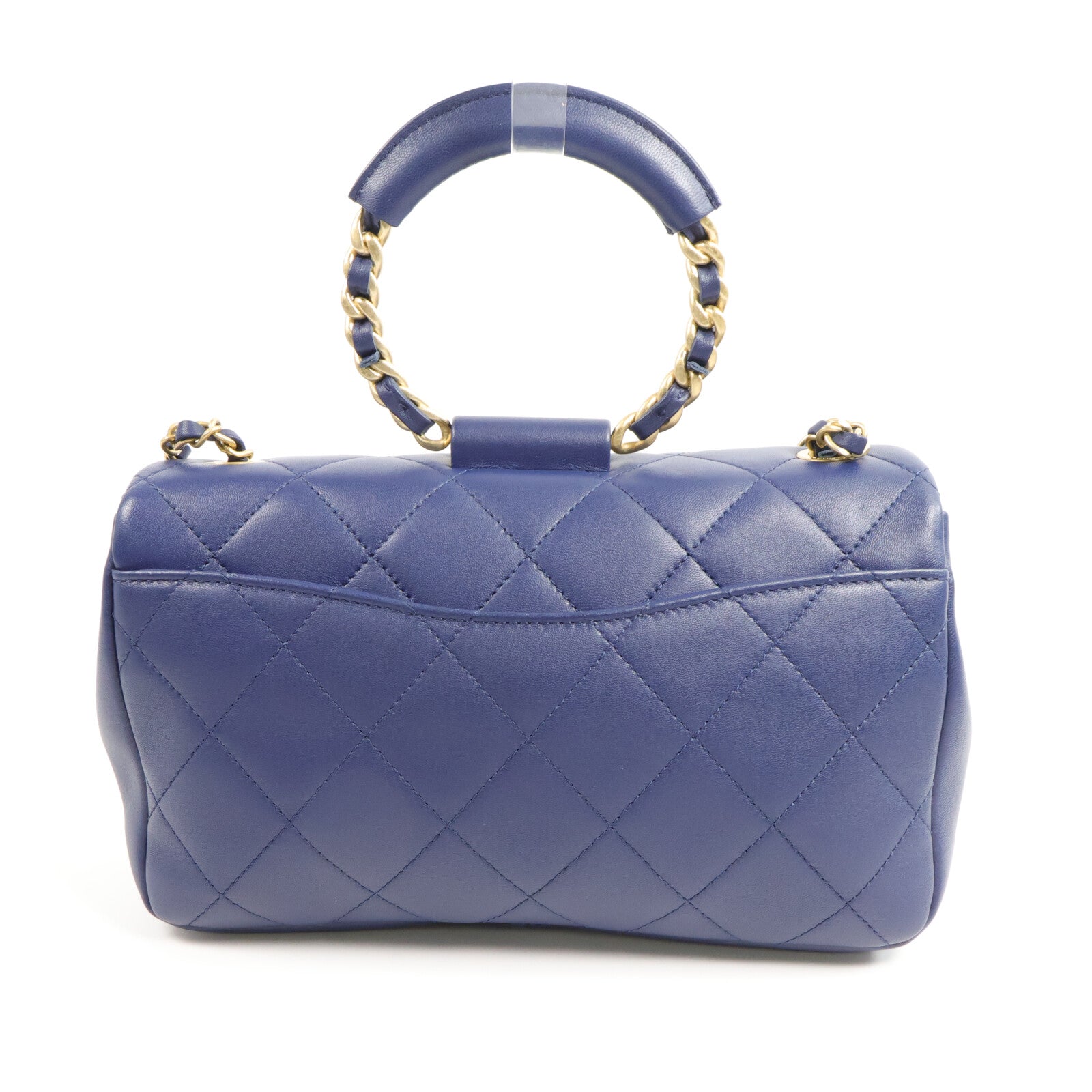 CHANEL 羊皮皮革Classic Flap With Handle手挽肩背兩用袋
