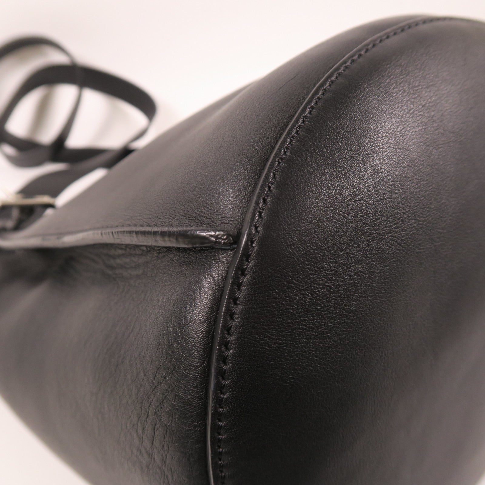 CELINE SHW Big Bag Bucket Shoulder Bag Calfskin Leather Black