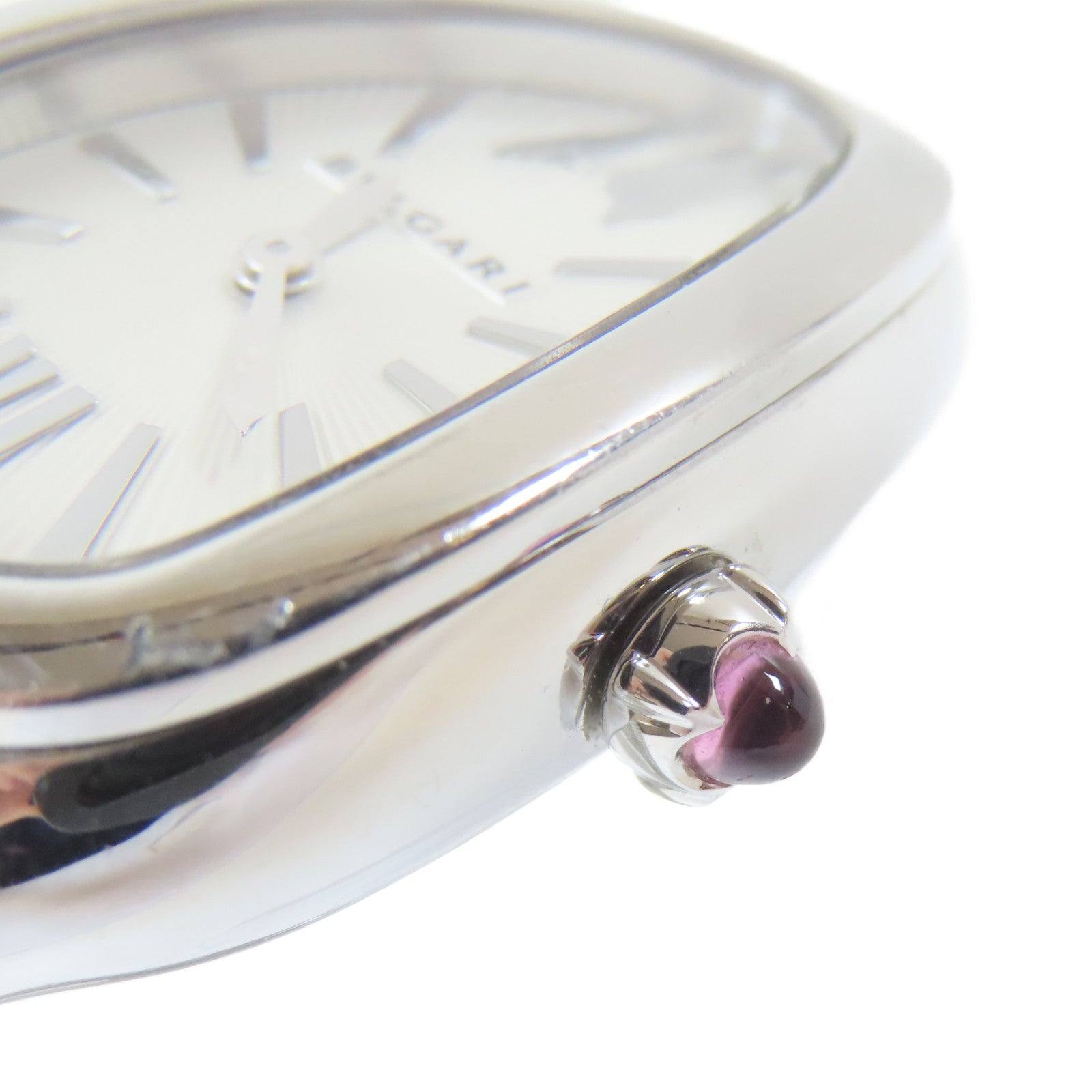 BVLGARI Serpenti Tubogas不鏽鋼石英機芯手錶白色
