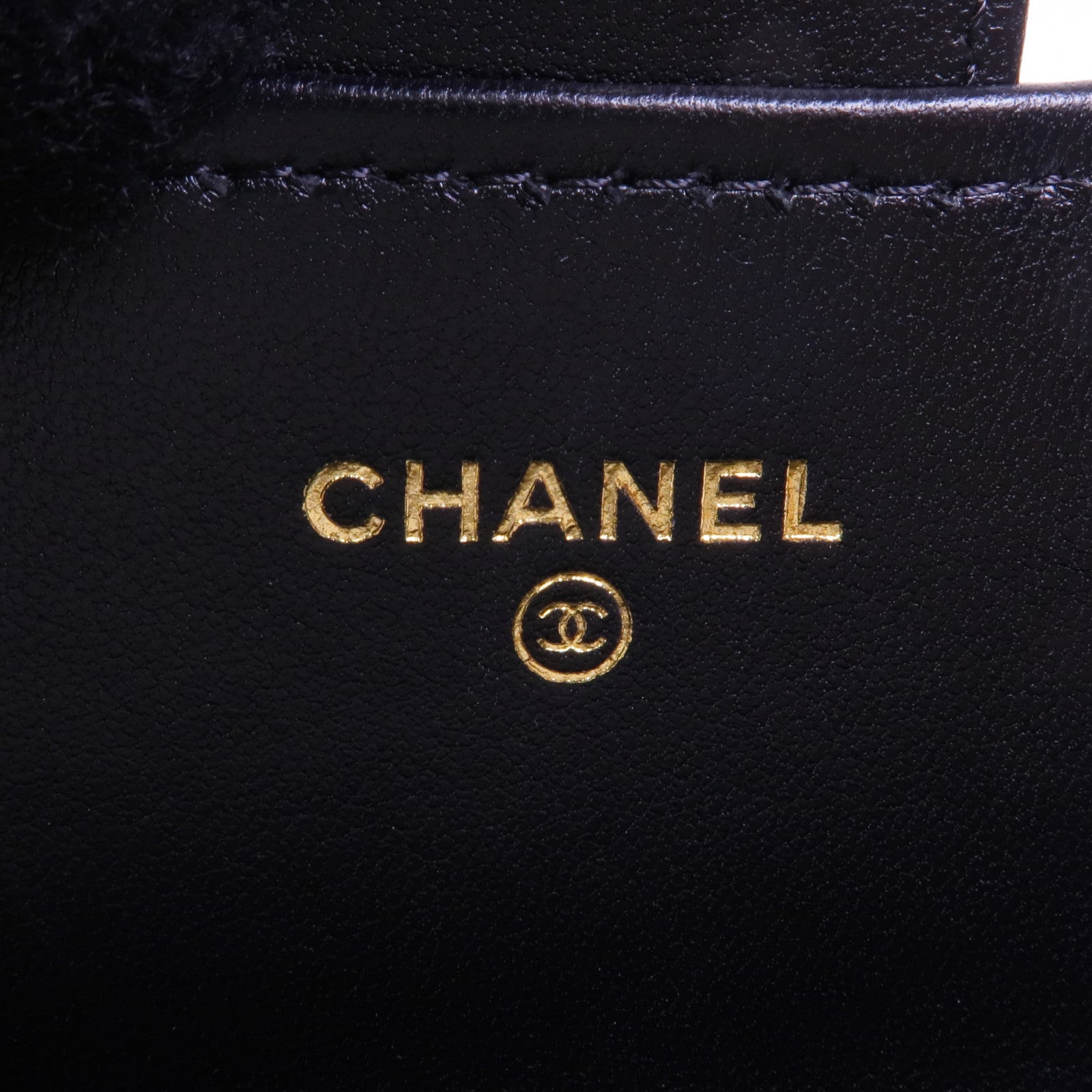 CHANEL 羊皮皮革Long Wallet金扣長錢包