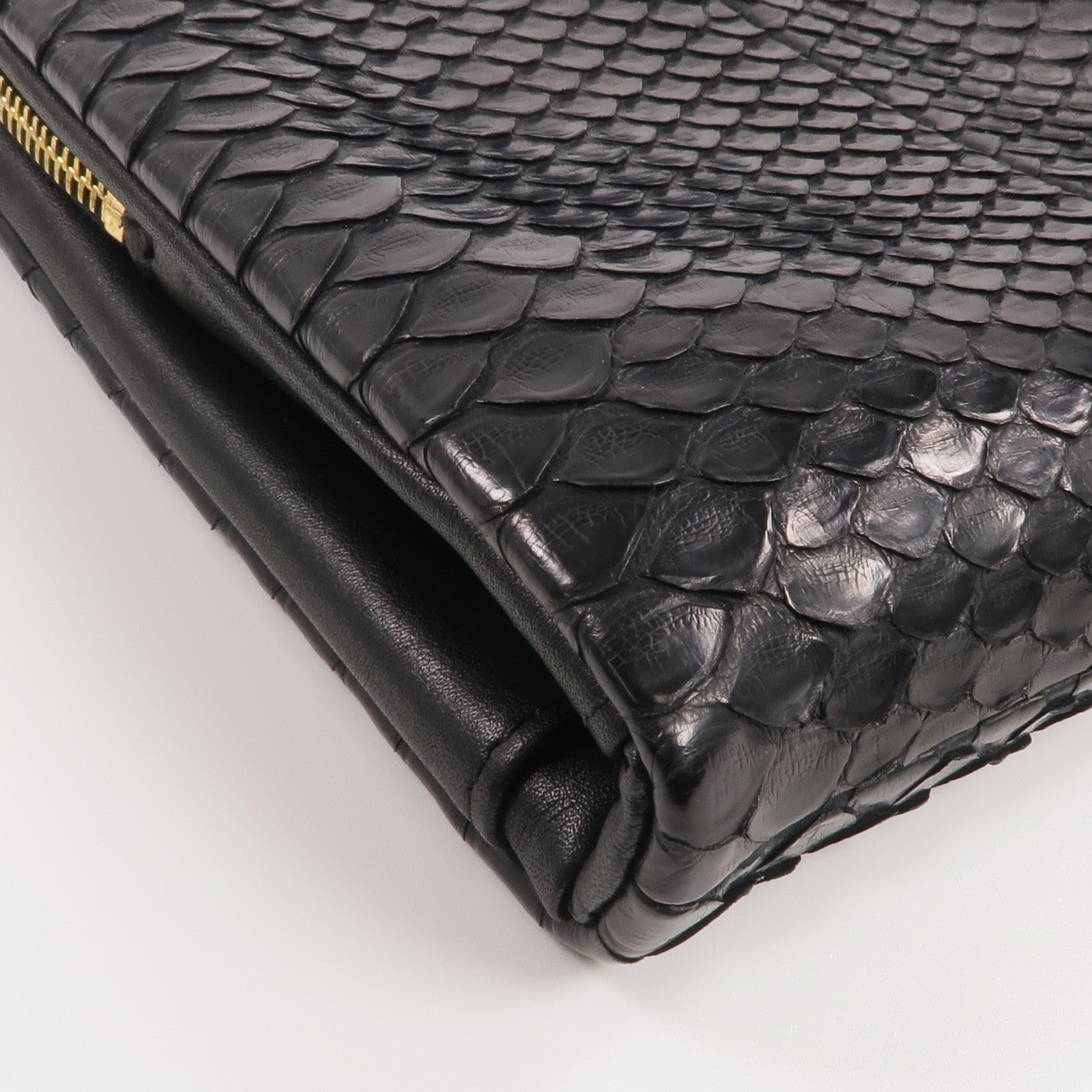 CELINE 蛇皮皮革Clutch金扣手拿包