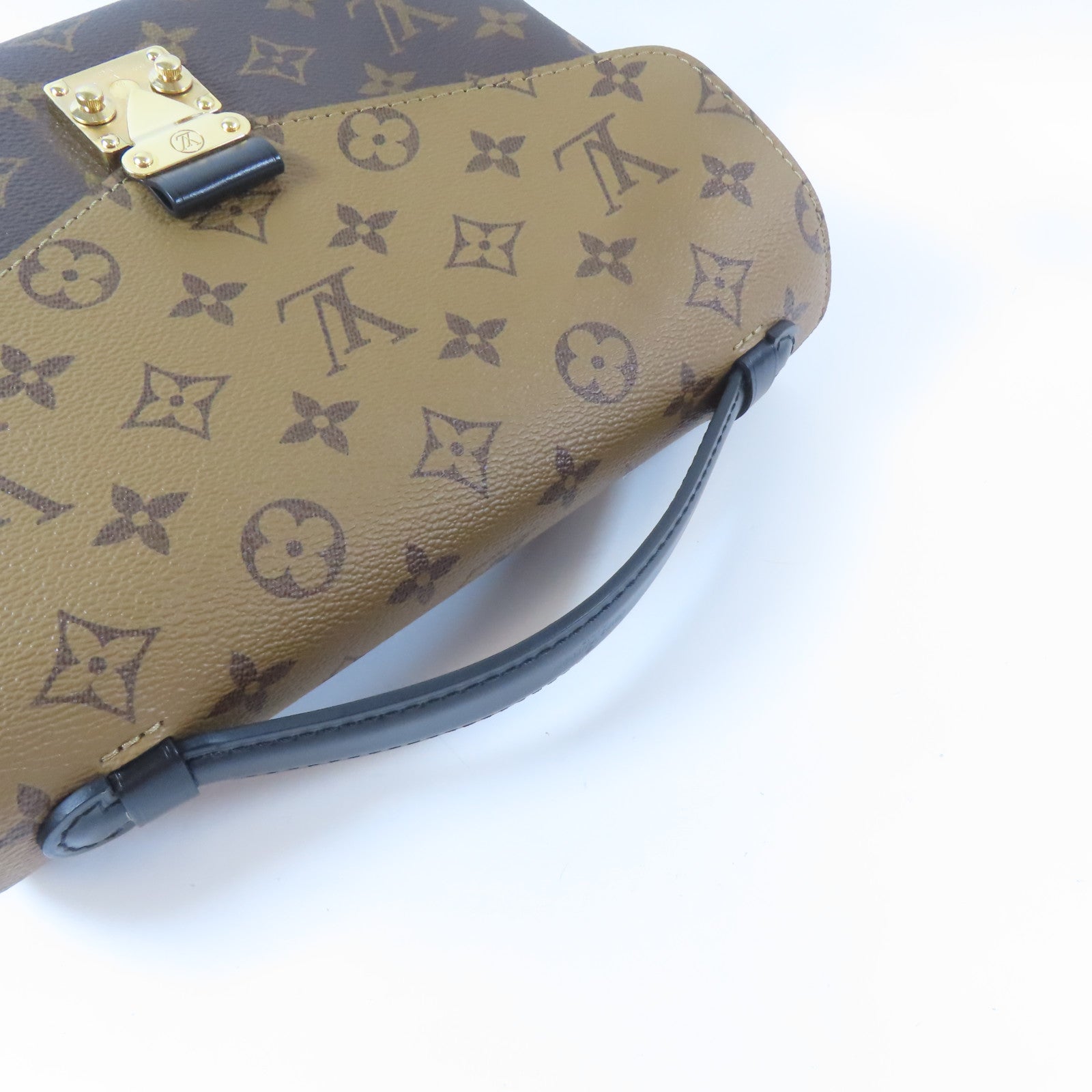 LOUIS VUITTON Monogram Reverse Pochette Métis金扣手挽肩背兩用袋啡色