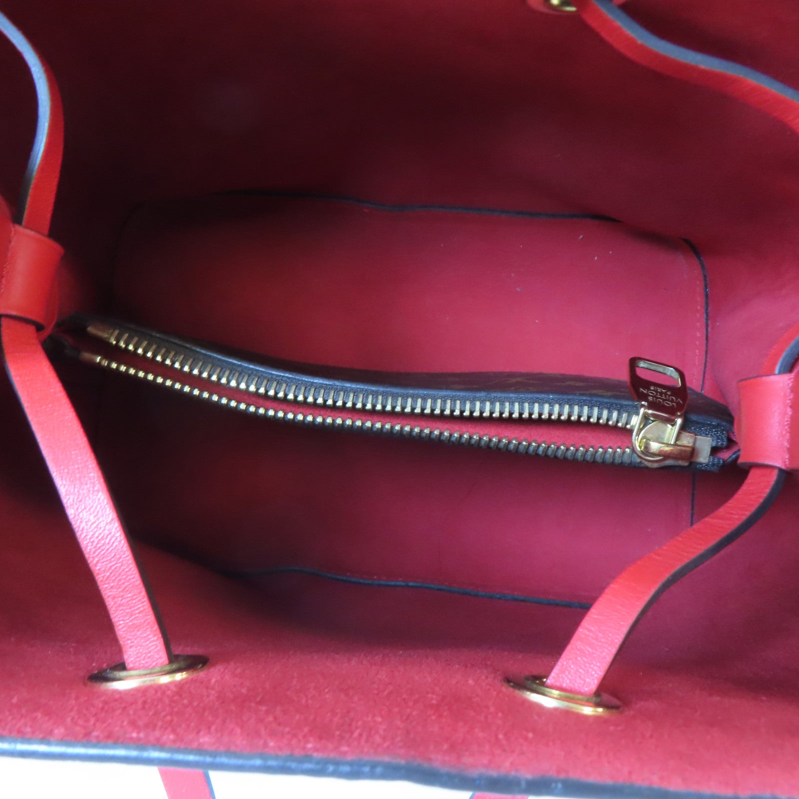 LOUIS VUITTON Monogram Neo Noe Bucket Bag金扣肩背袋Coquelicot/紅色