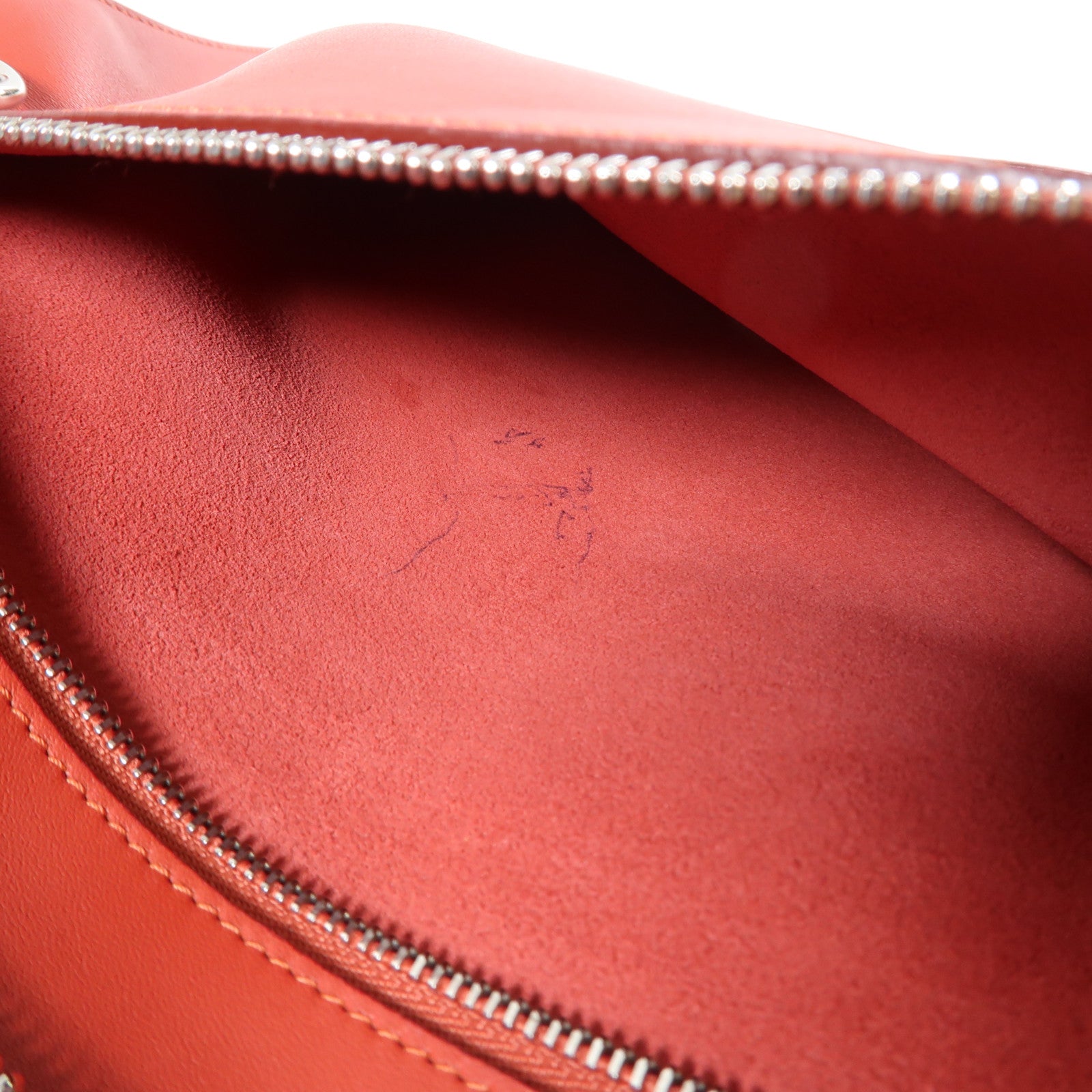 LOEWE 牛皮皮革Tote Bag銀扣手挽袋紅色