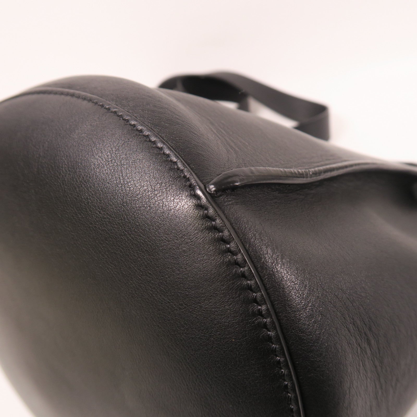 CELINE SHW Big Bag Bucket Shoulder Bag Calfskin Leather Black