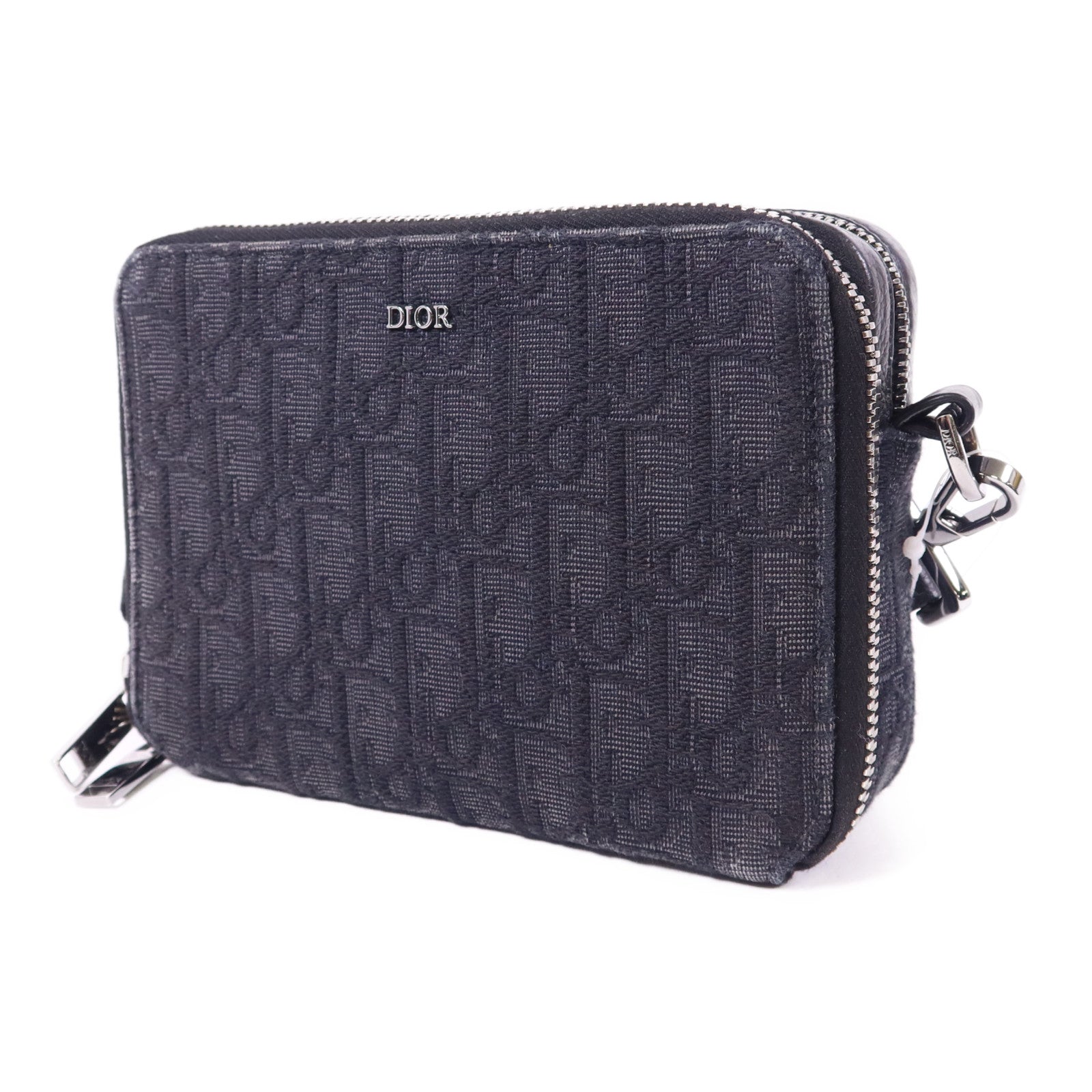 Dior 帆布Shoulder Bag銀扣肩背袋