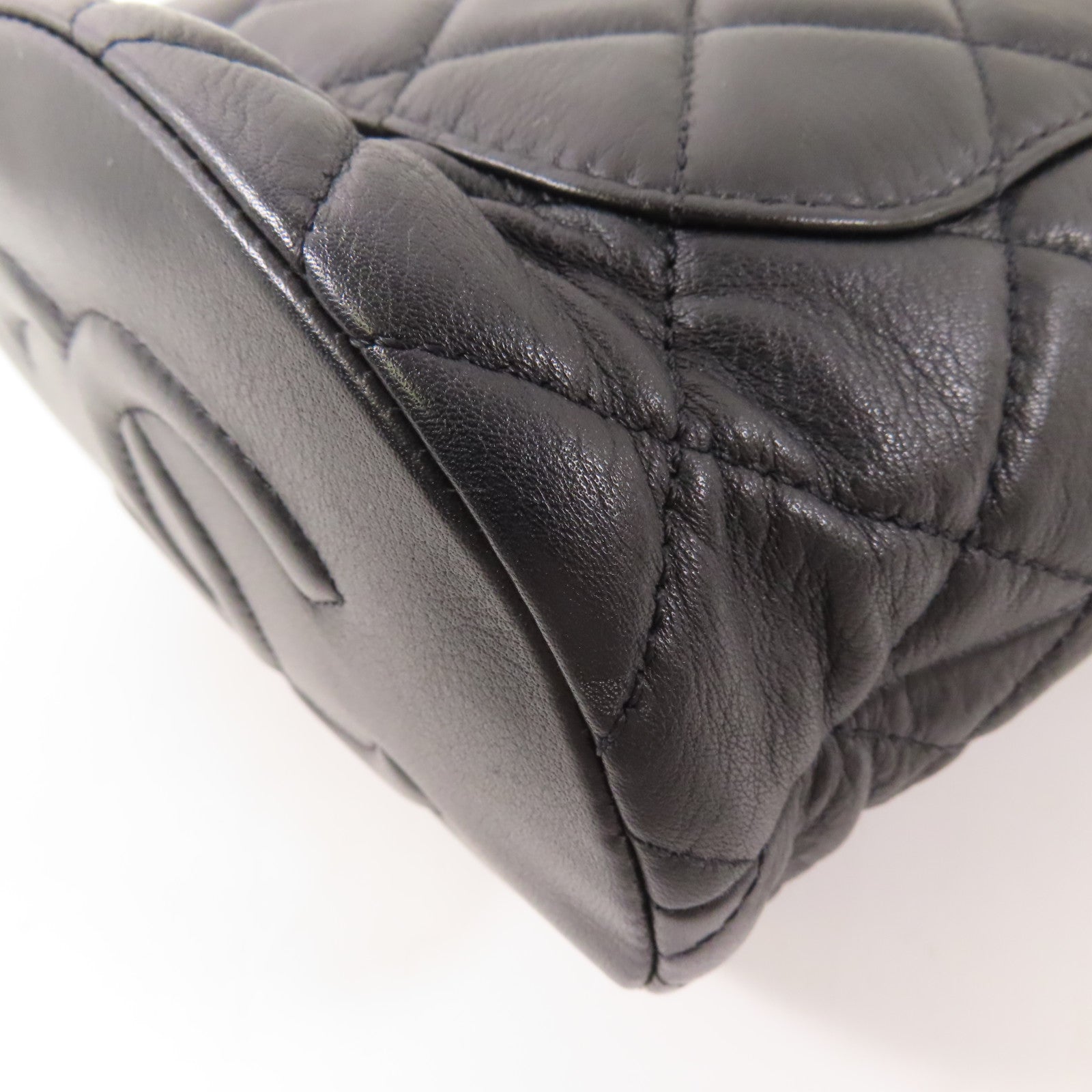 CHANEL 羊皮皮革Bucket Bag金扣鏈帶肩背袋