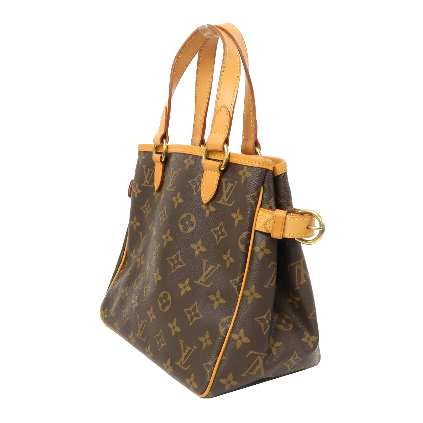 LOUIS VUITTON Monogram Batignolles金扣手挽袋啡色