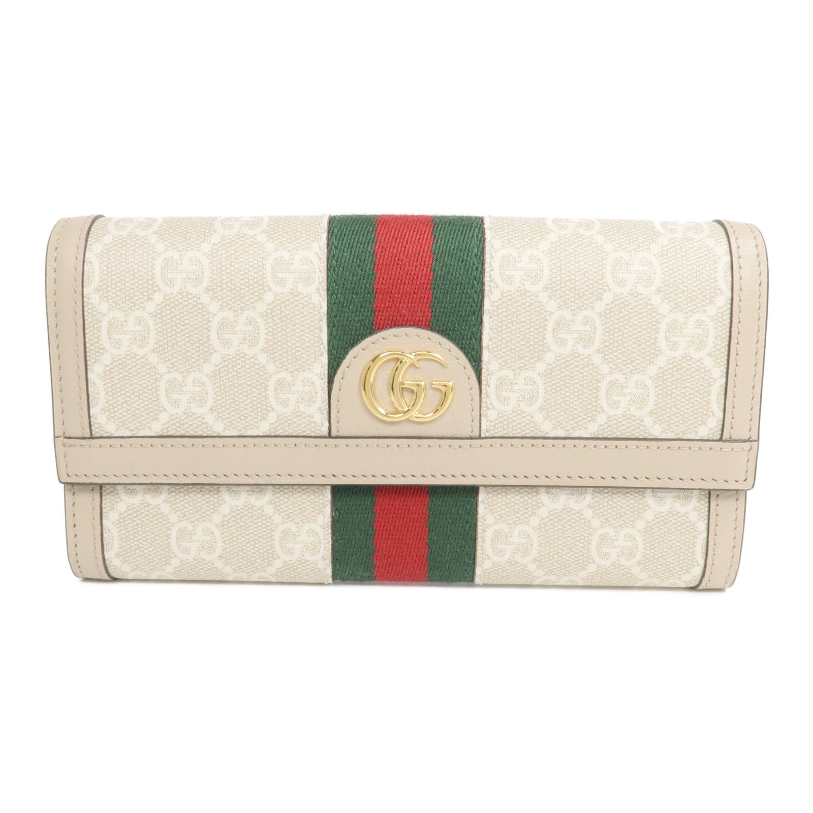GUCCI 塗層帆布Ophidia GG Continental Wallet金扣長錢包