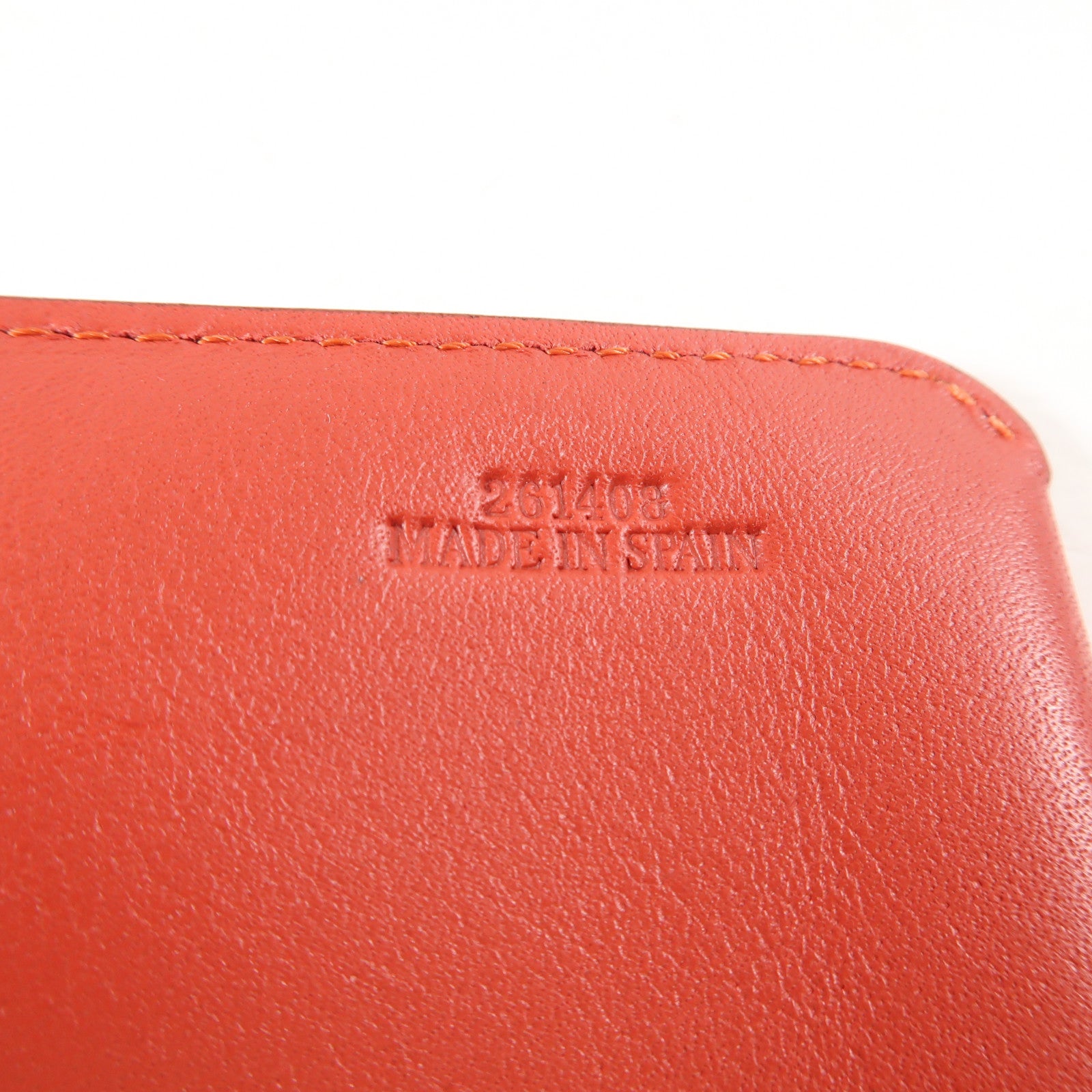 LOEWE 牛皮皮革Tote Bag銀扣手挽袋紅色