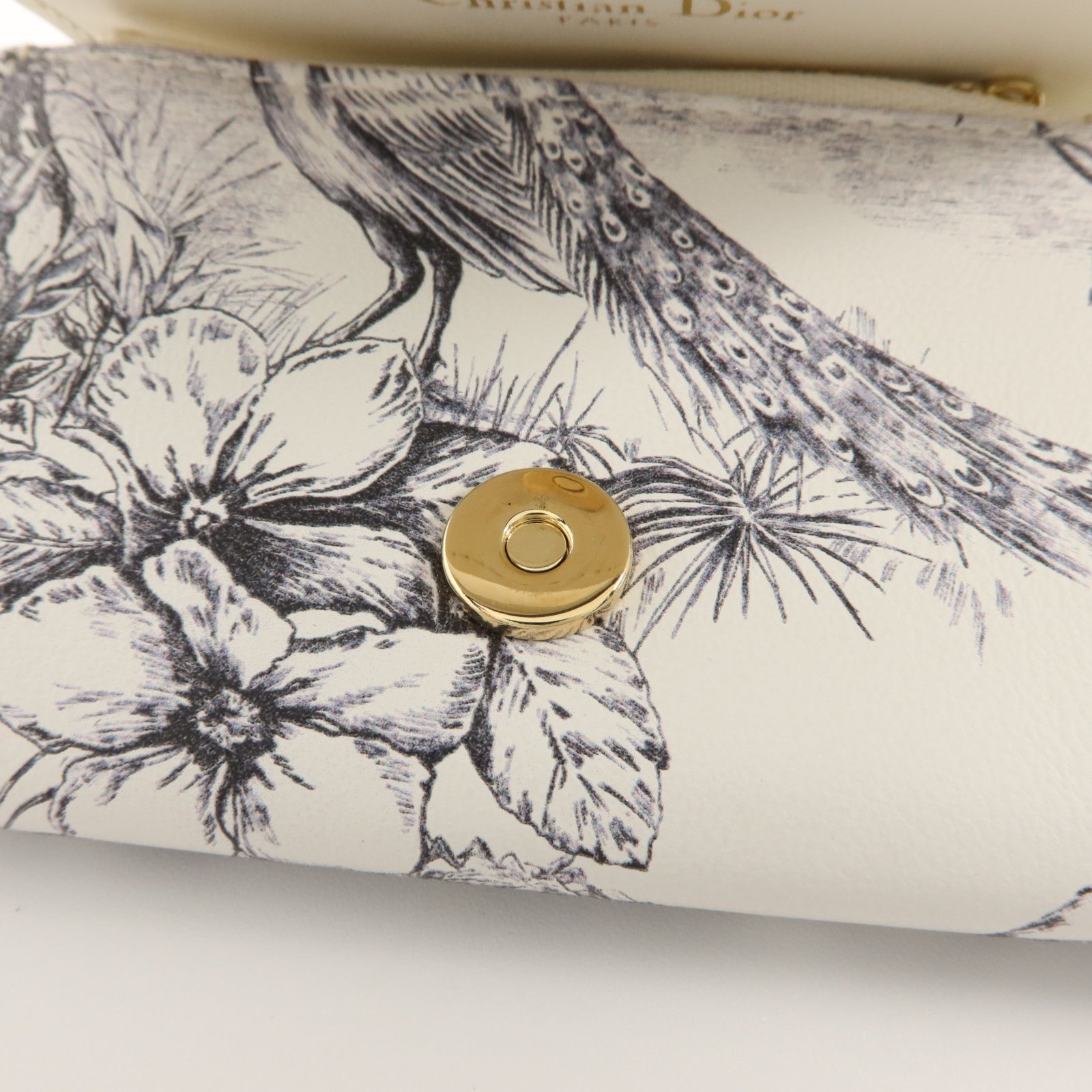 Dior 牛皮皮革Caro XS Wallet金扣錢包